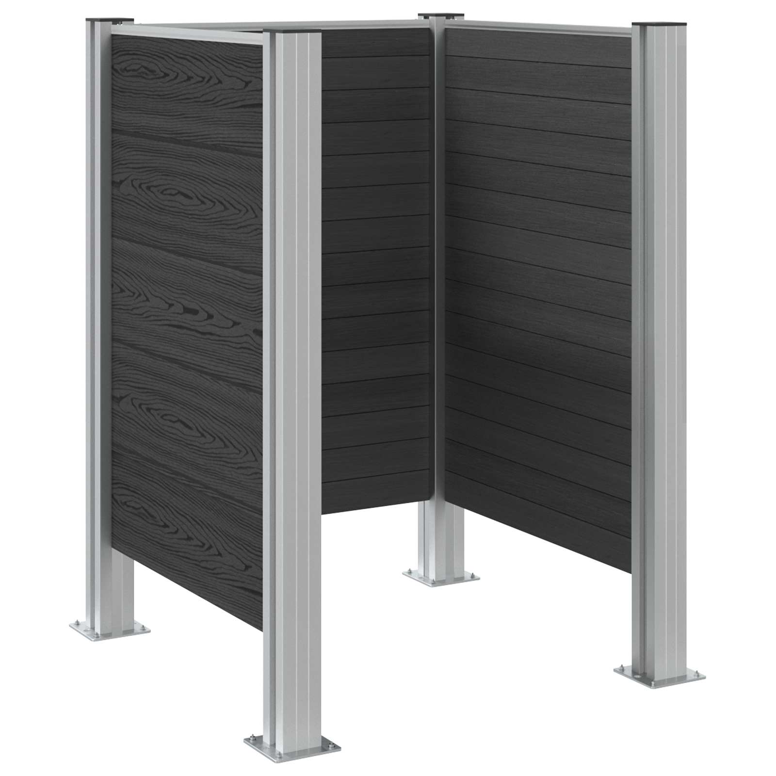 Recinzione Contenitore per Rifiuti Grigio 85 x 85 x 115 cm