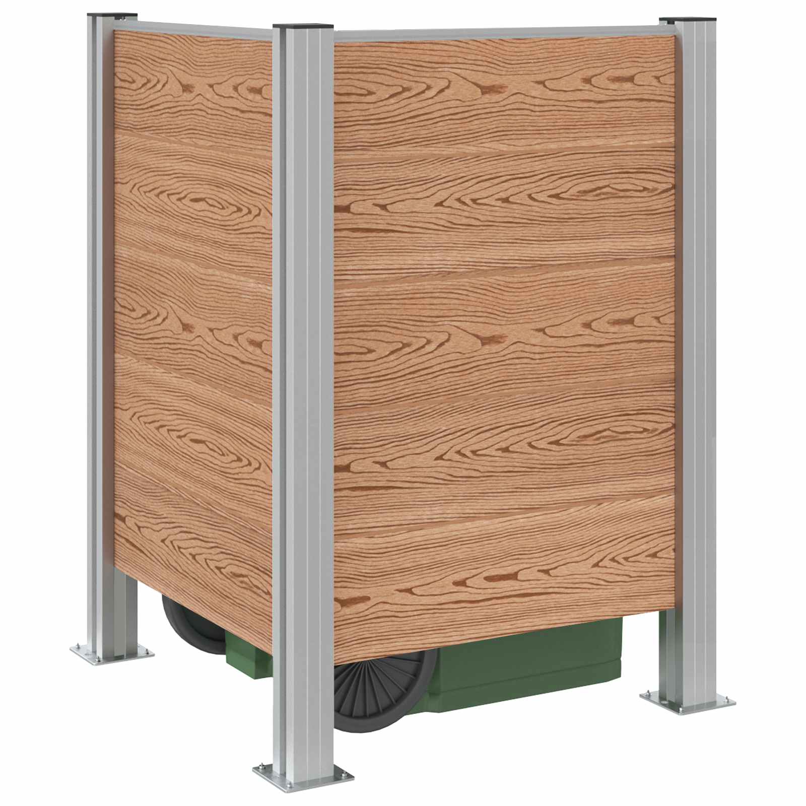 Recinzione Contenitore per Rifiuti Marrone 85 x 85 x 115 cm