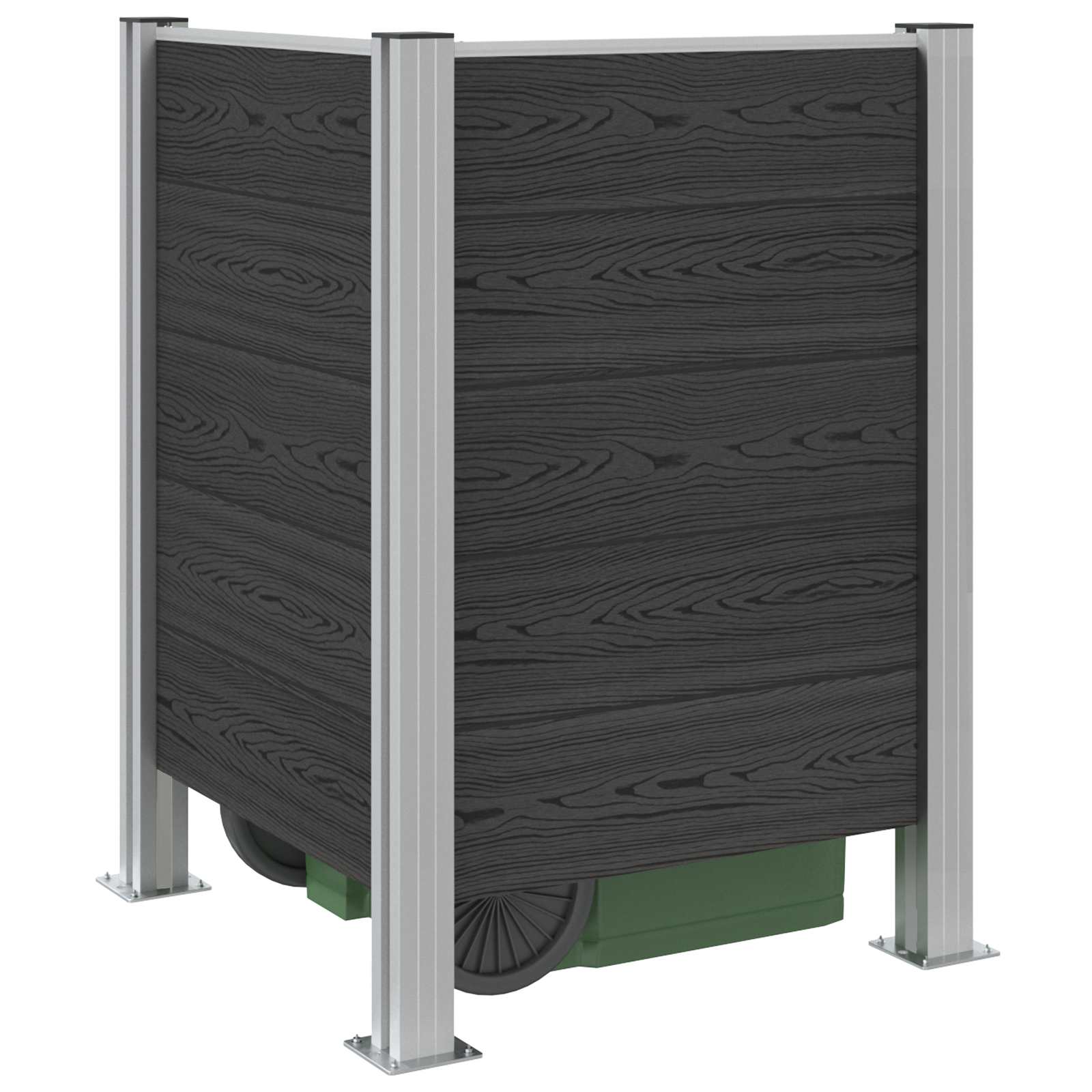 Recinzione Contenitore per Rifiuti Grigio 85 x 85 x 115 cm