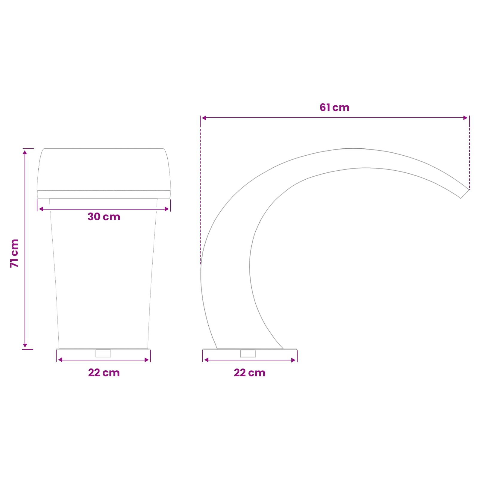 Fontana da Piscina Acciaio Inox 61 x 30 x 45 cm Argento
