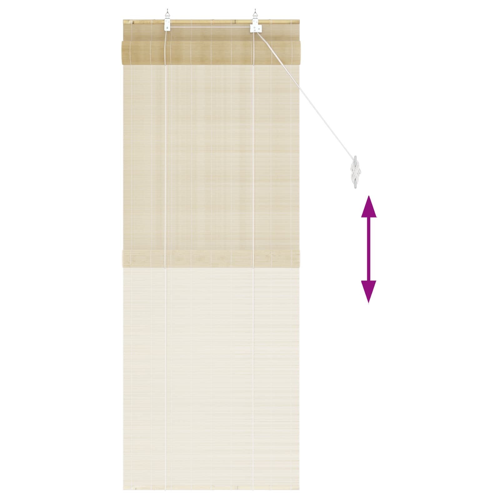 Tenda a rullo Naturale 40 x 160 cm Bambù