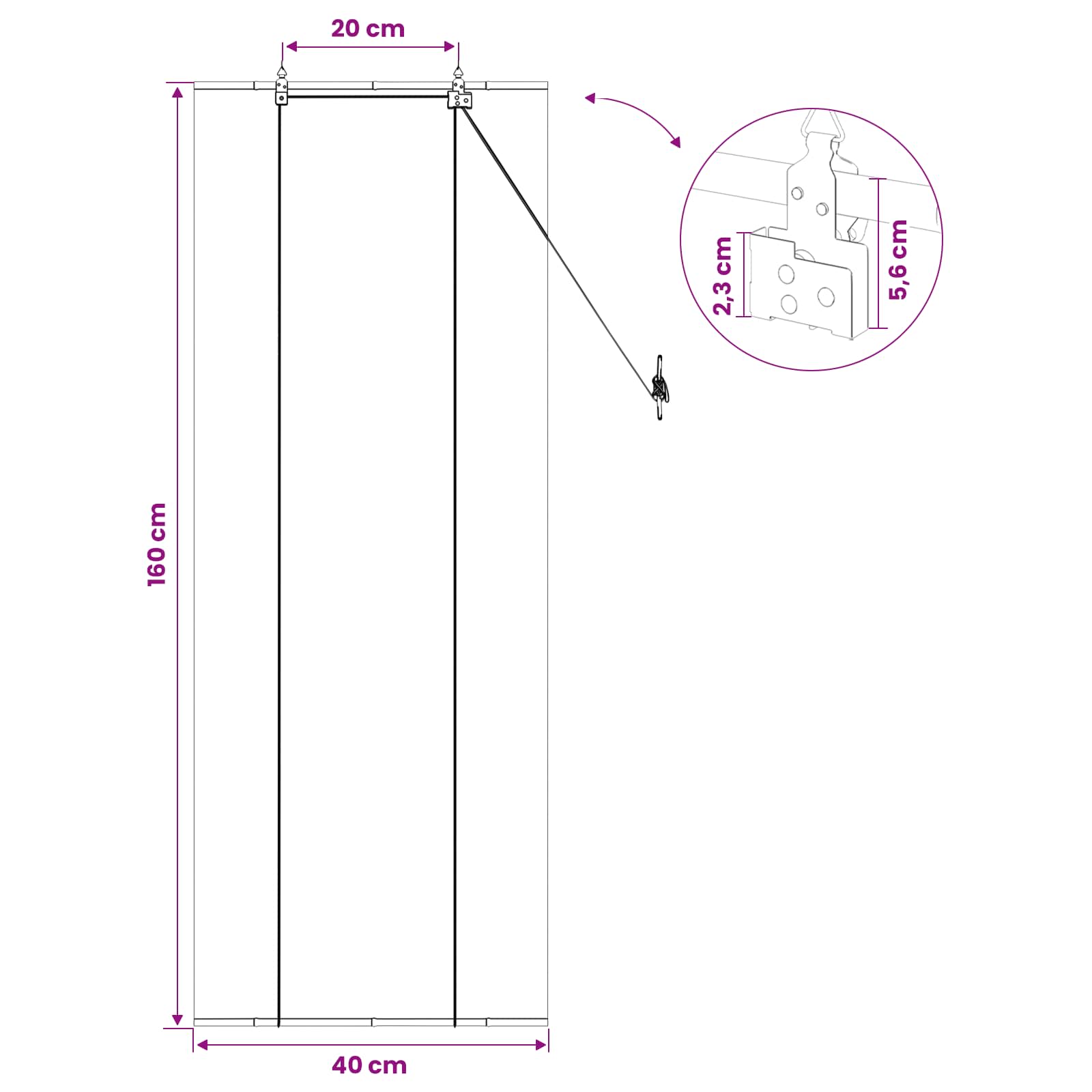 Tenda a rullo Naturale 40 x 160 cm Bambù