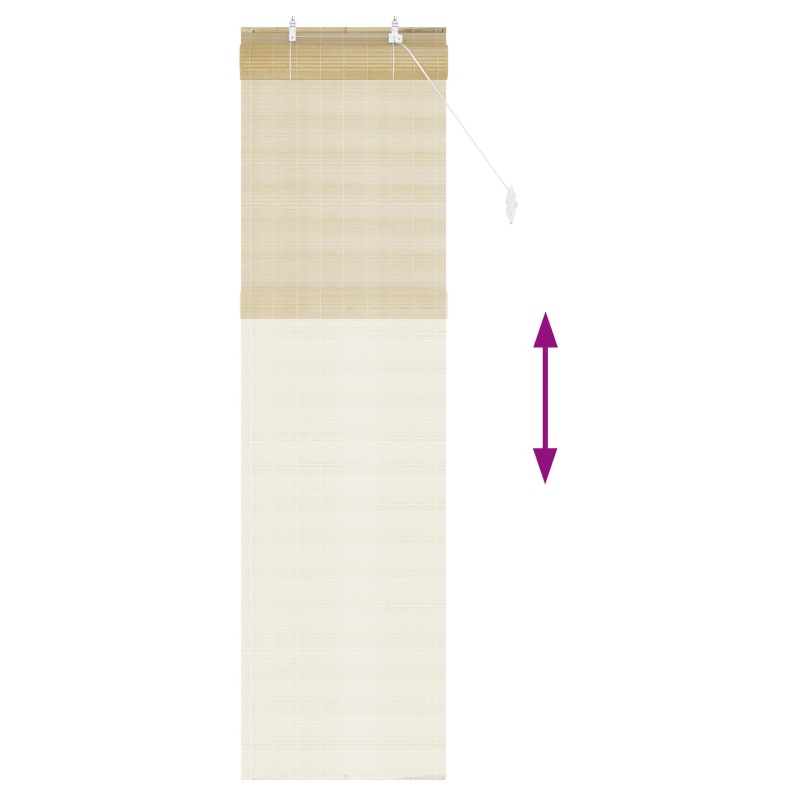 Tenda a rullo Naturale 70 x 220 cm Bambù