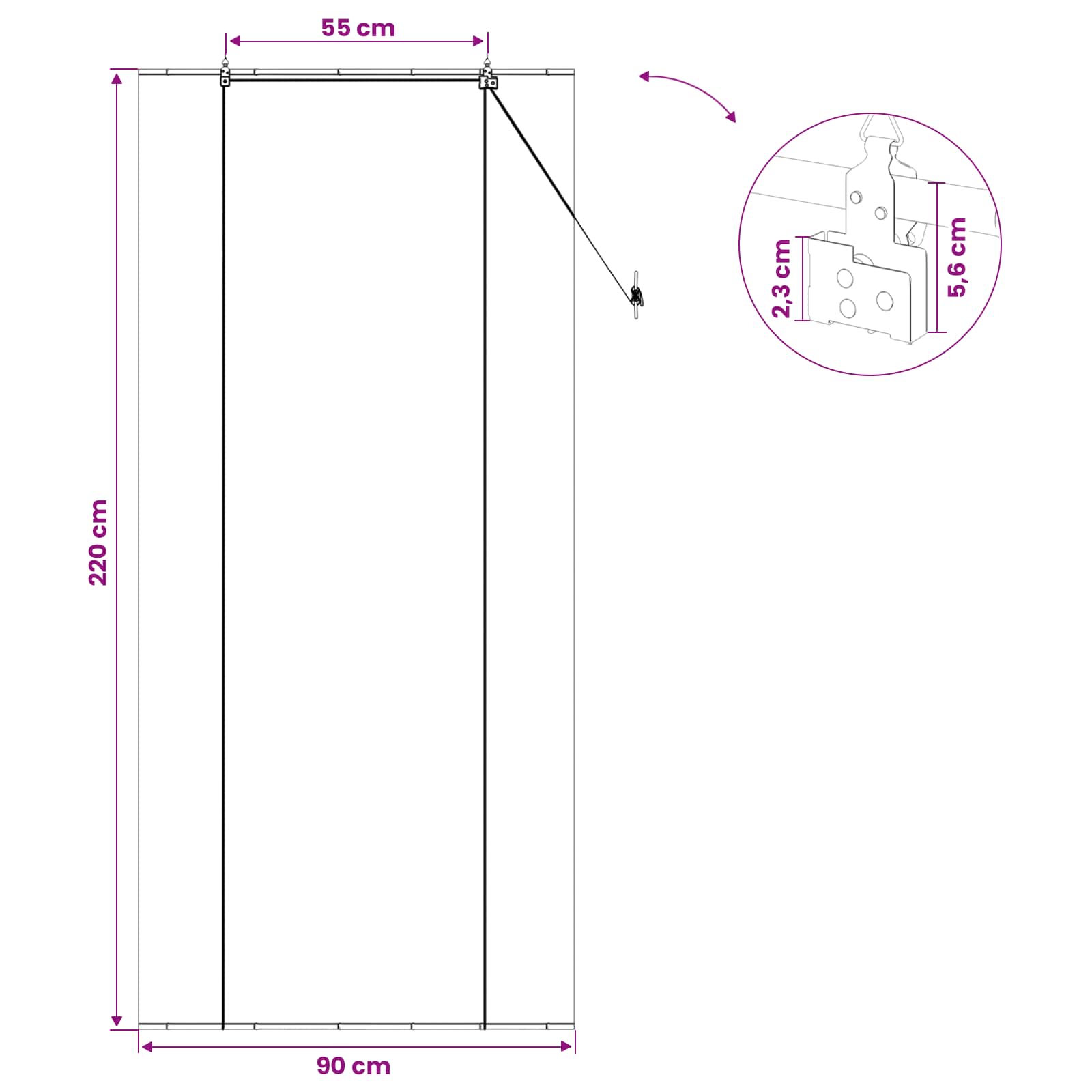 Tenda a rullo Naturale 90 x 220 cm Bambù
