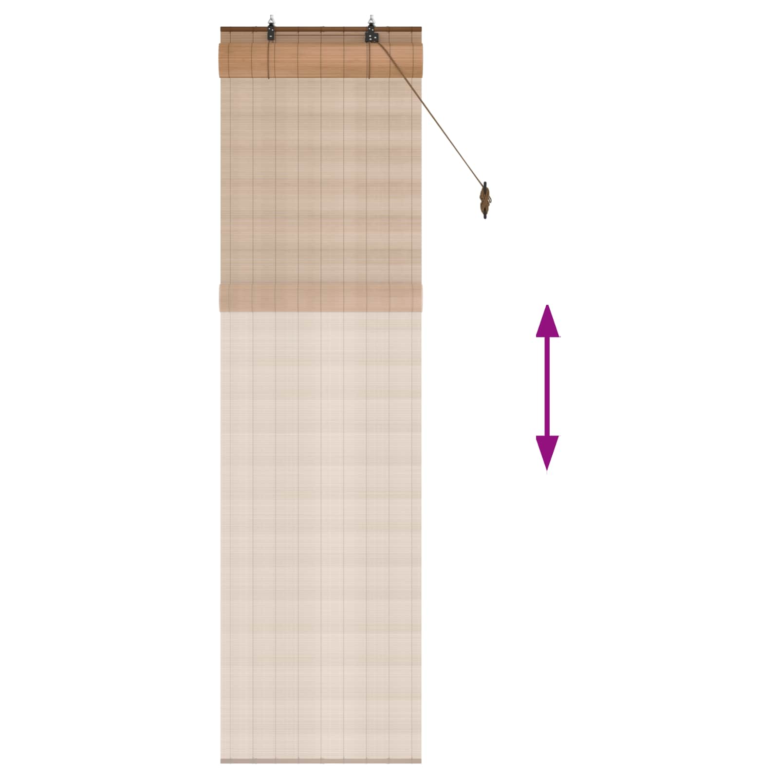 Tenda a rullo Marrone 40 x 220 cm Bambù