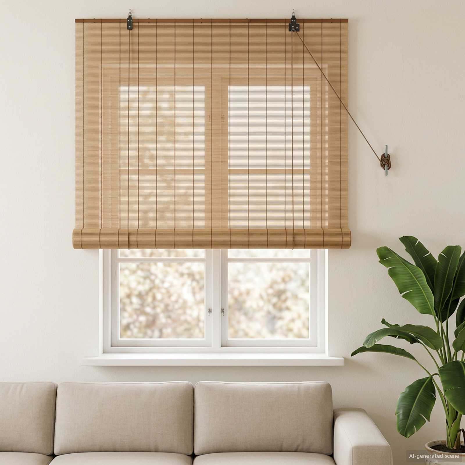 Tenda a rullo Marrone 90 x 160 cm Bambù