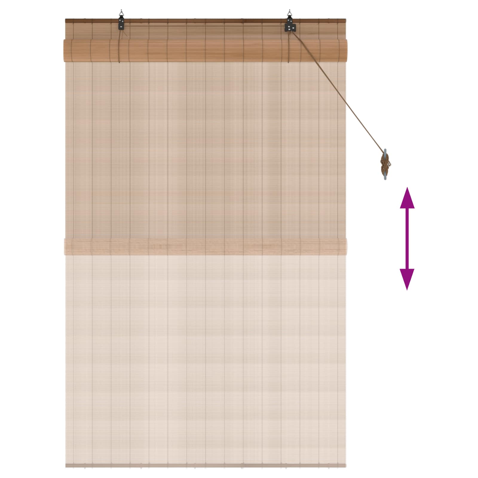 Tenda a rullo Marrone 90 x 160 cm Bambù