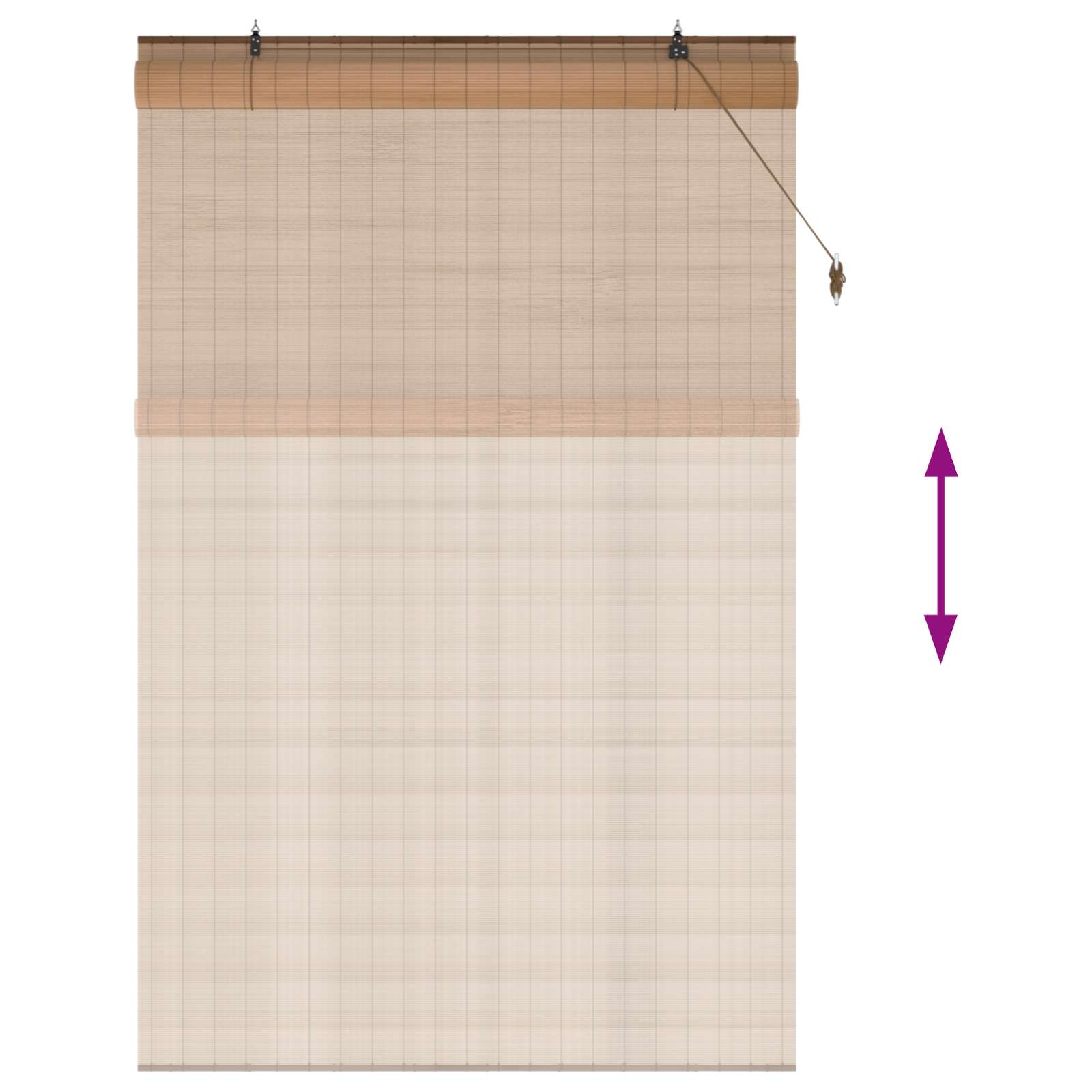 Tenda a rullo Marrone 130 x 220 cm Bambù