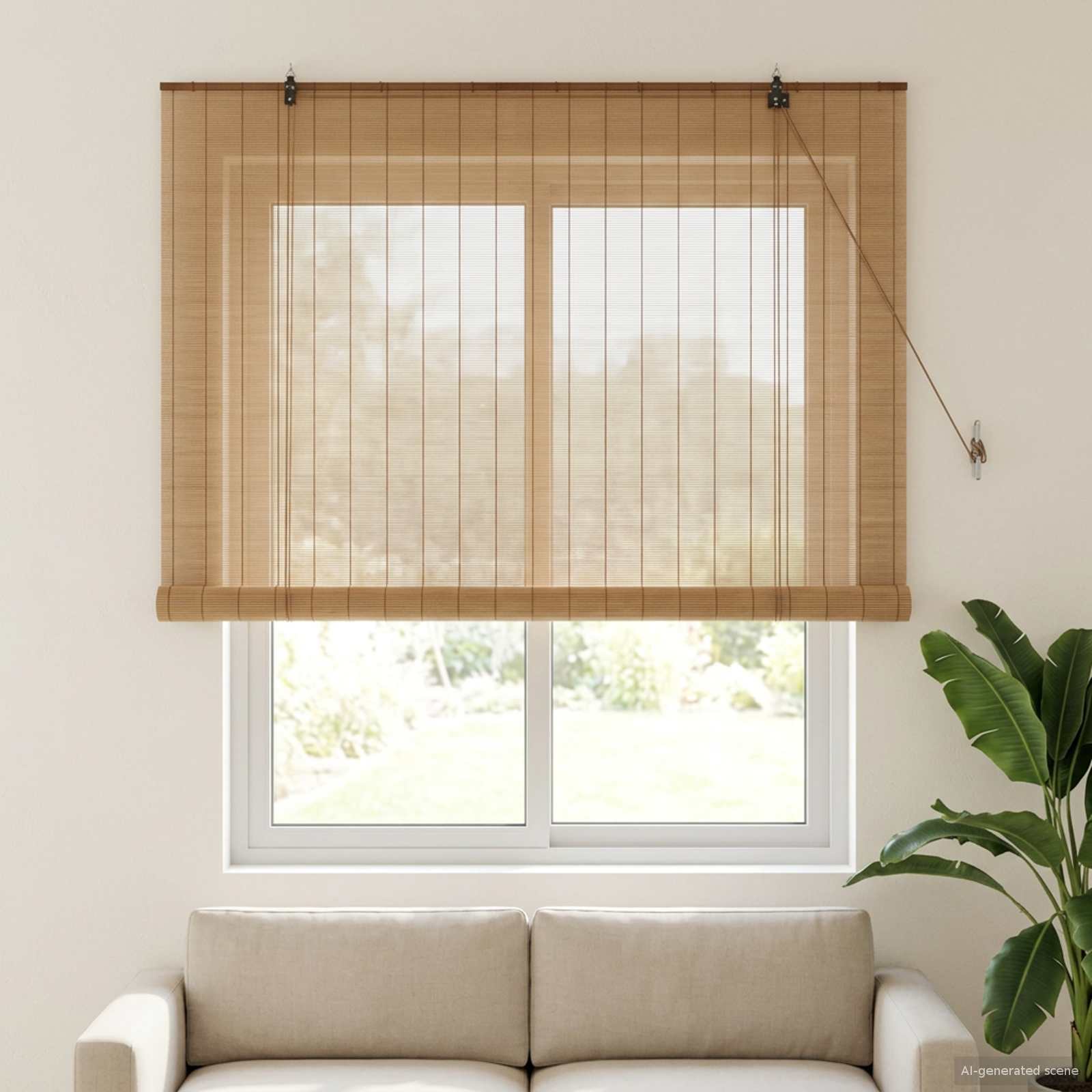 Tenda a rullo Marrone 160 x 160 cm Bambù