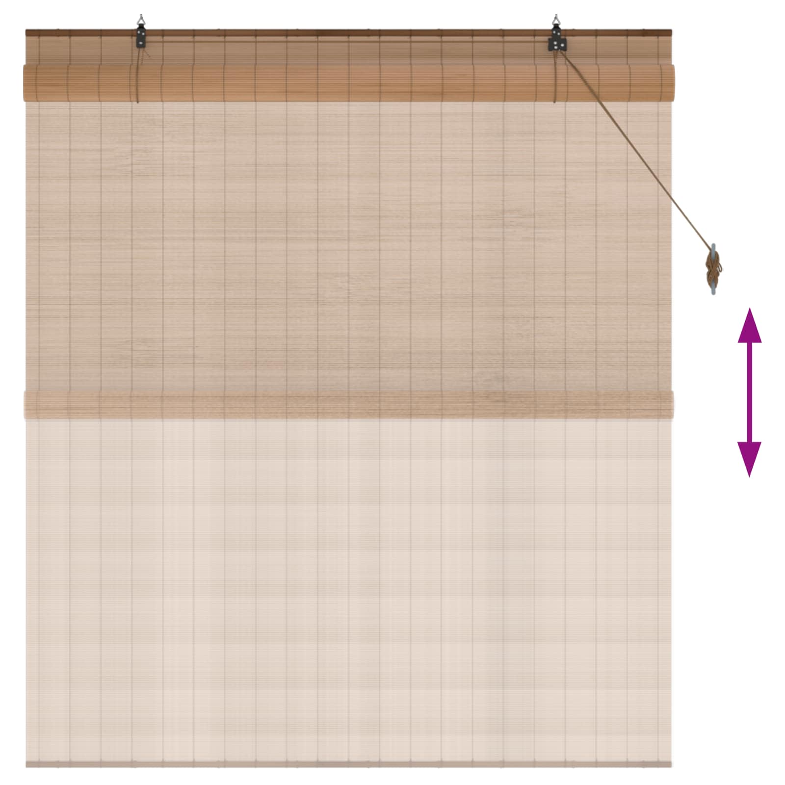 Tenda a rullo Marrone 160 x 160 cm Bambù
