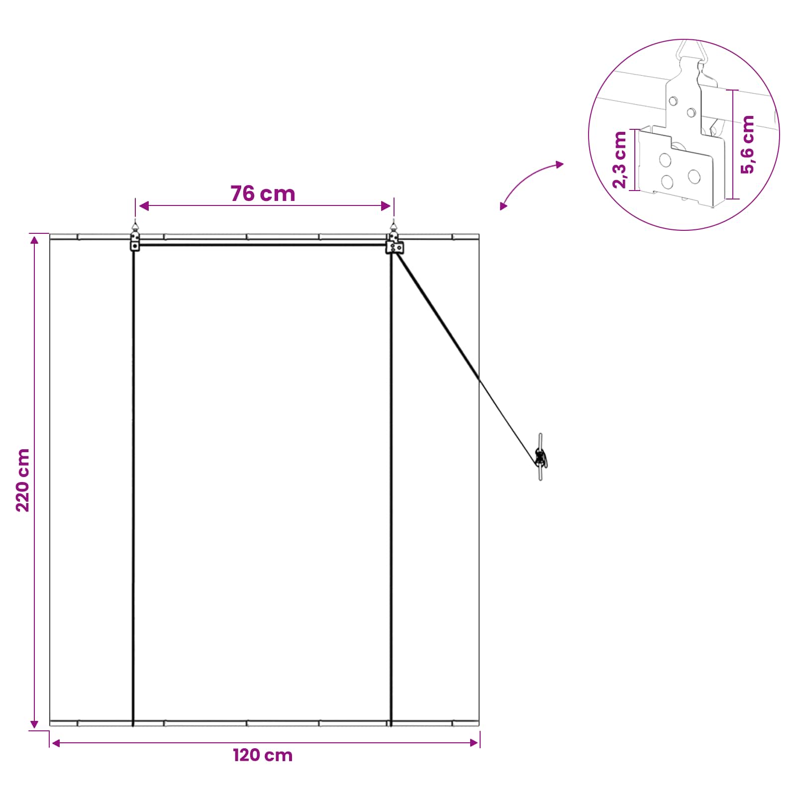 Tenda a rullo Grigio 120 x 160 cm Bambù