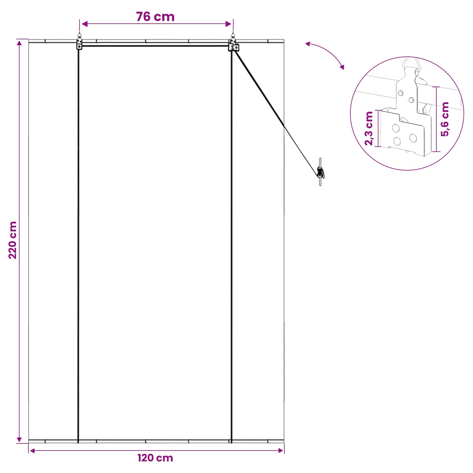 Tenda a rullo Grigio 120 x 220 cm Bambù