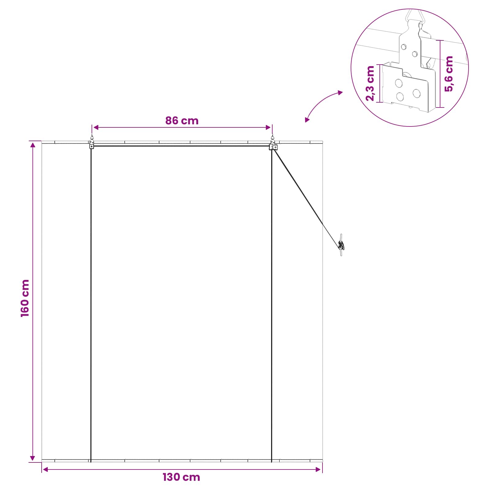 Tenda a rullo Grigio 130 x 160 cm Bambù
