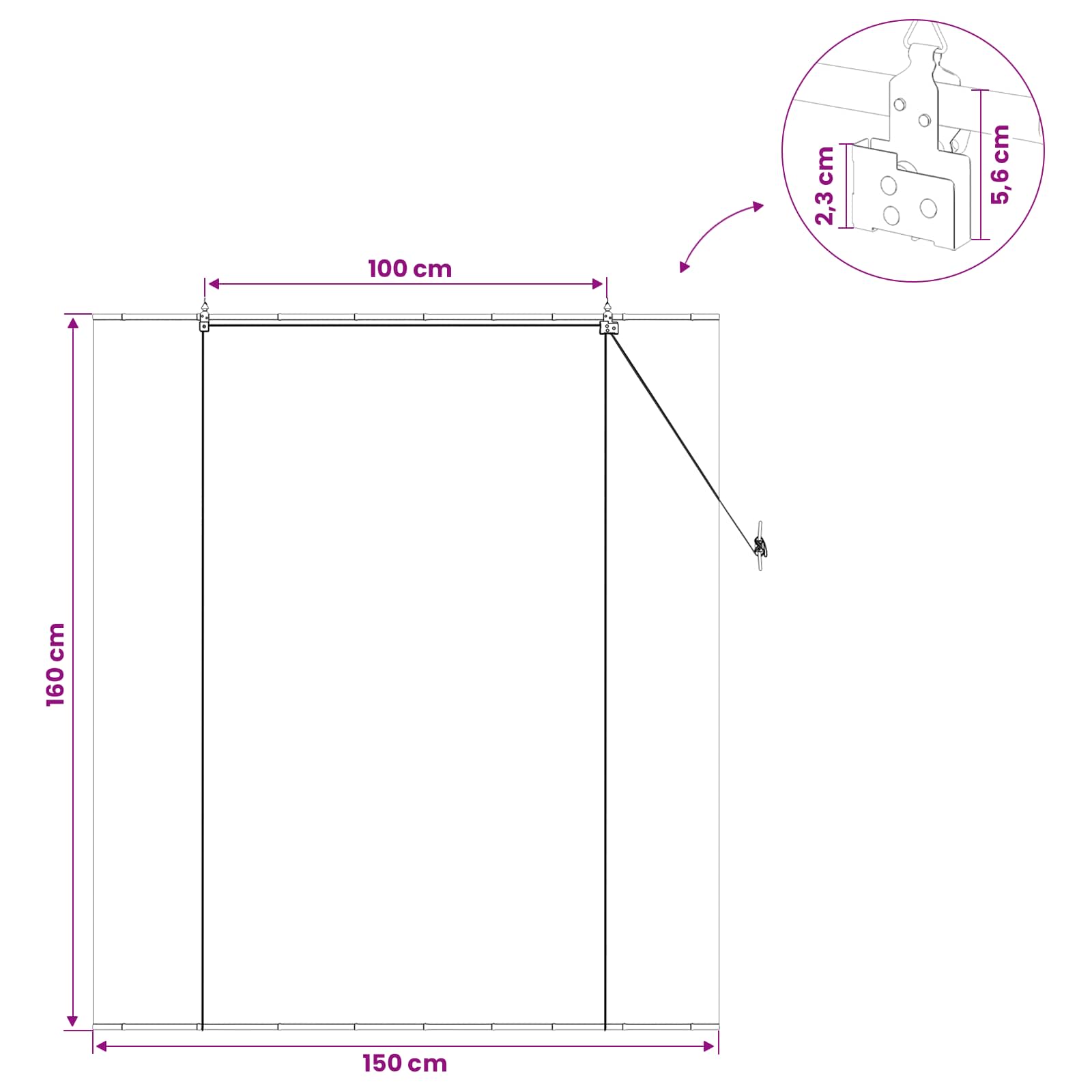 Tenda a rullo Grigio 150 x 160 cm Bambù