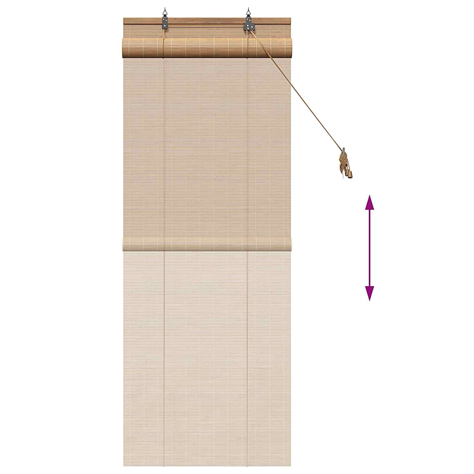Tenda a rullo Marrone 40 x 160 cm Bambù