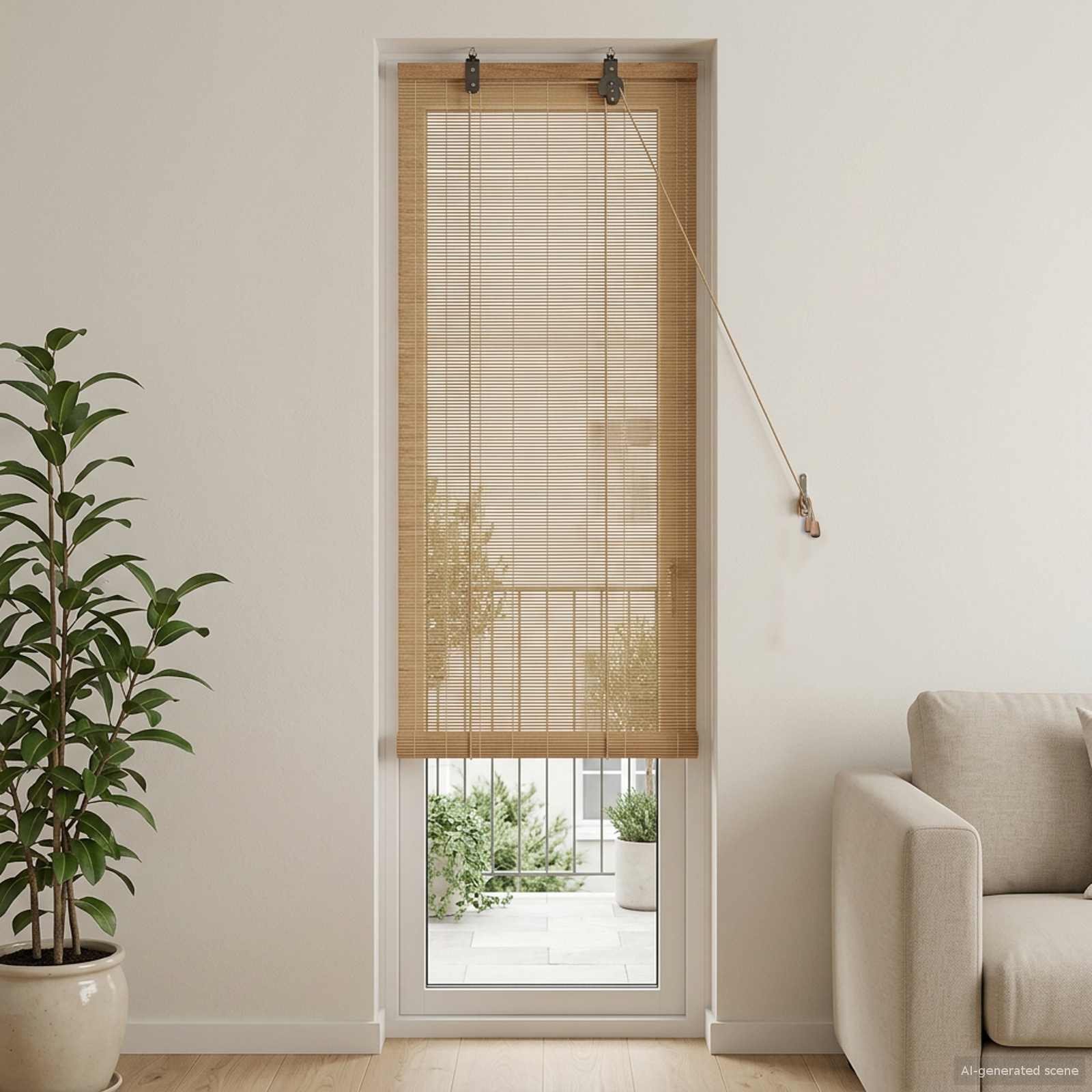 Tenda a rullo Marrone 40 x 220 cm Bambù