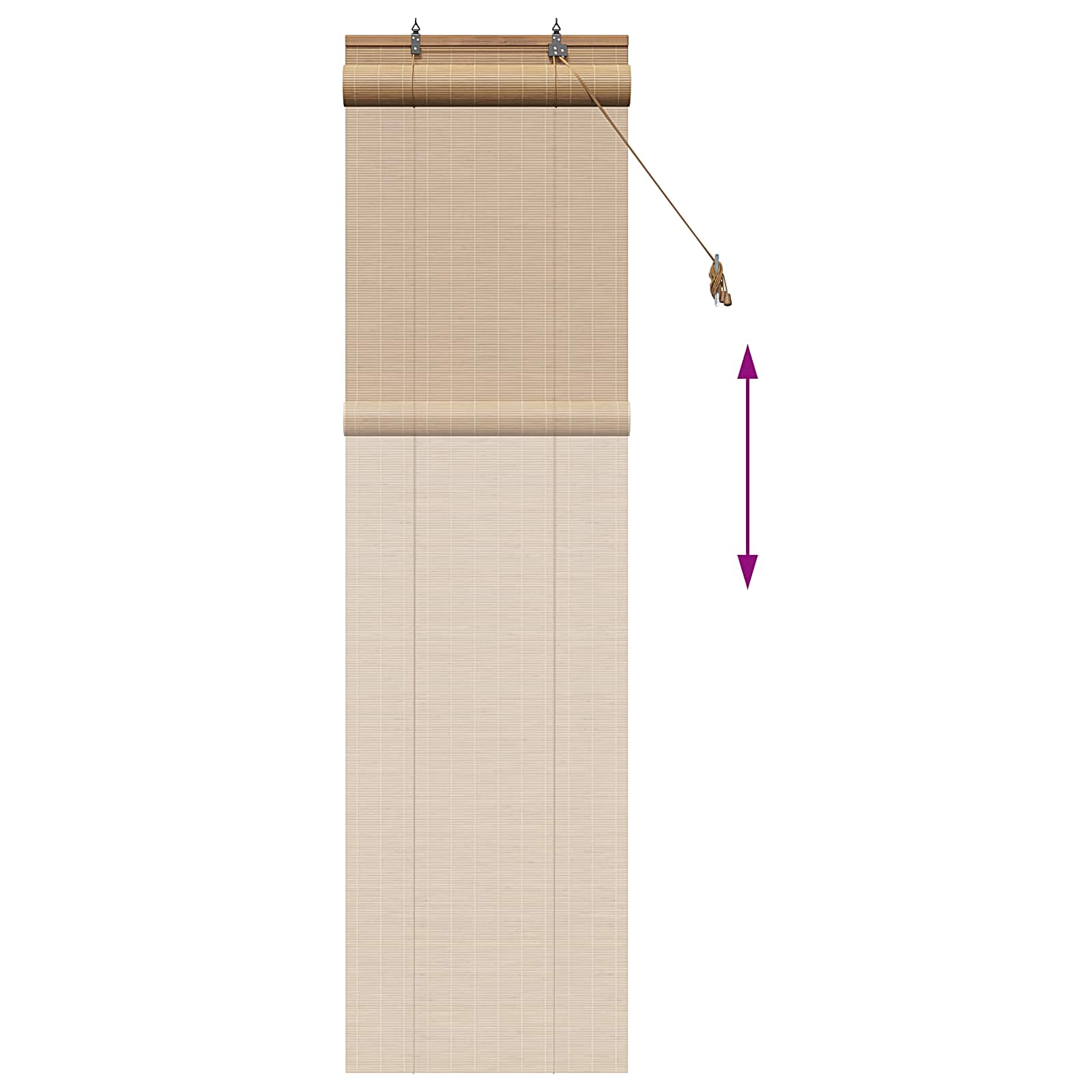 Tenda a rullo Marrone 70 x 220 cm Bambù