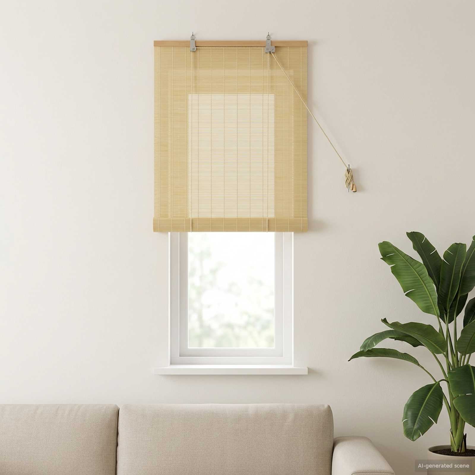 Tenda a rullo Naturale 40 x 160 cm Bambù