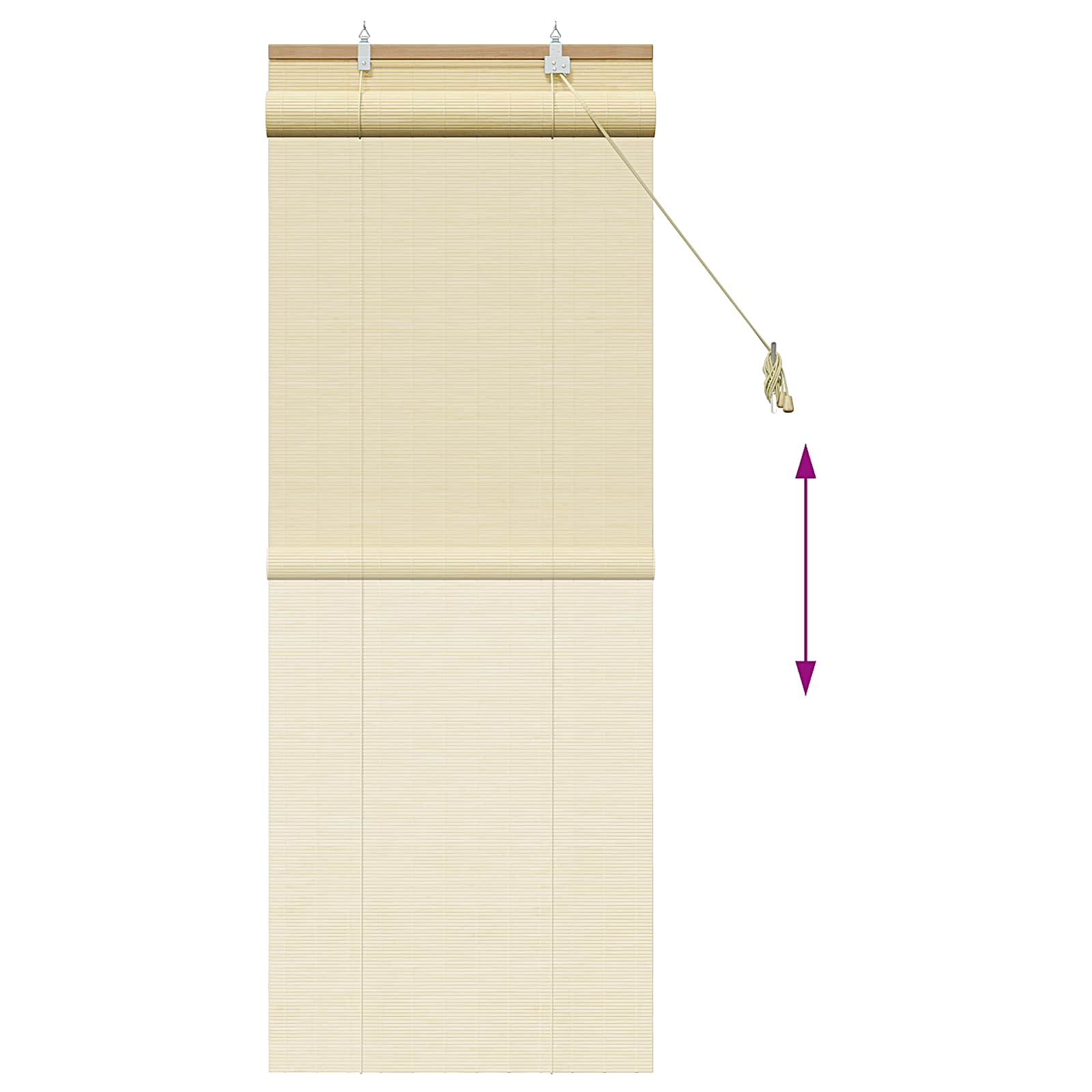 Tenda a rullo Naturale 40 x 160 cm Bambù