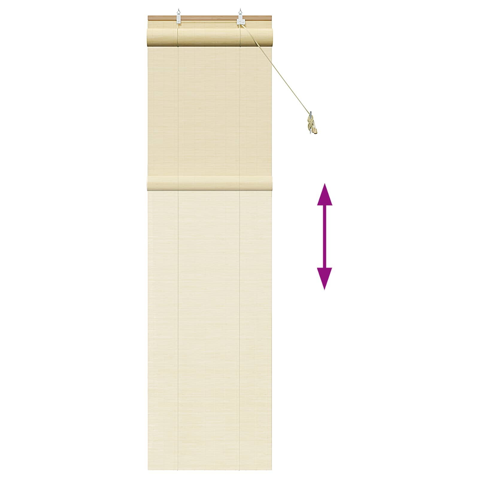 Tenda a rullo Naturale 40 x 220 cm Bambù