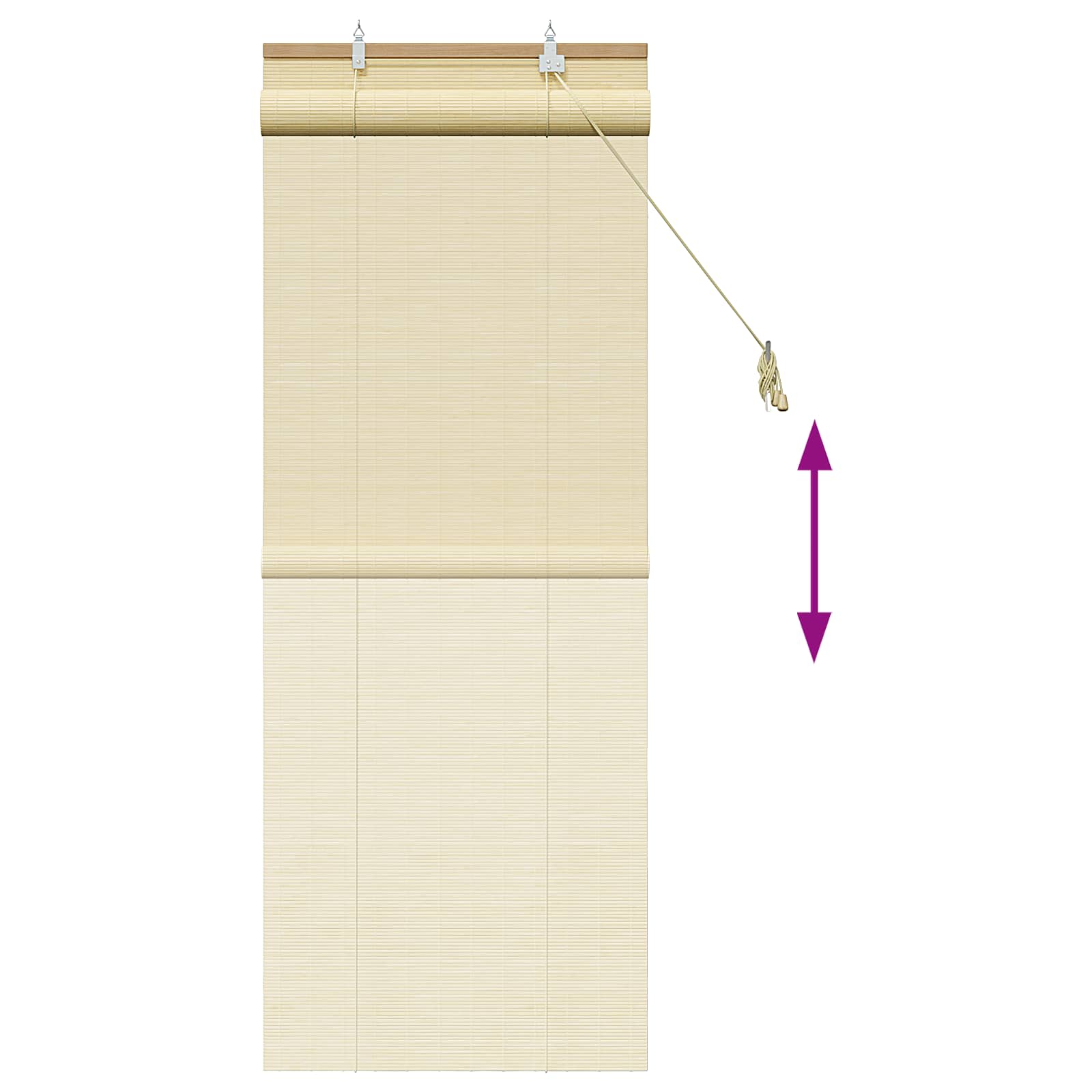 Tenda a rullo Naturale 50 x 160 cm Bambù