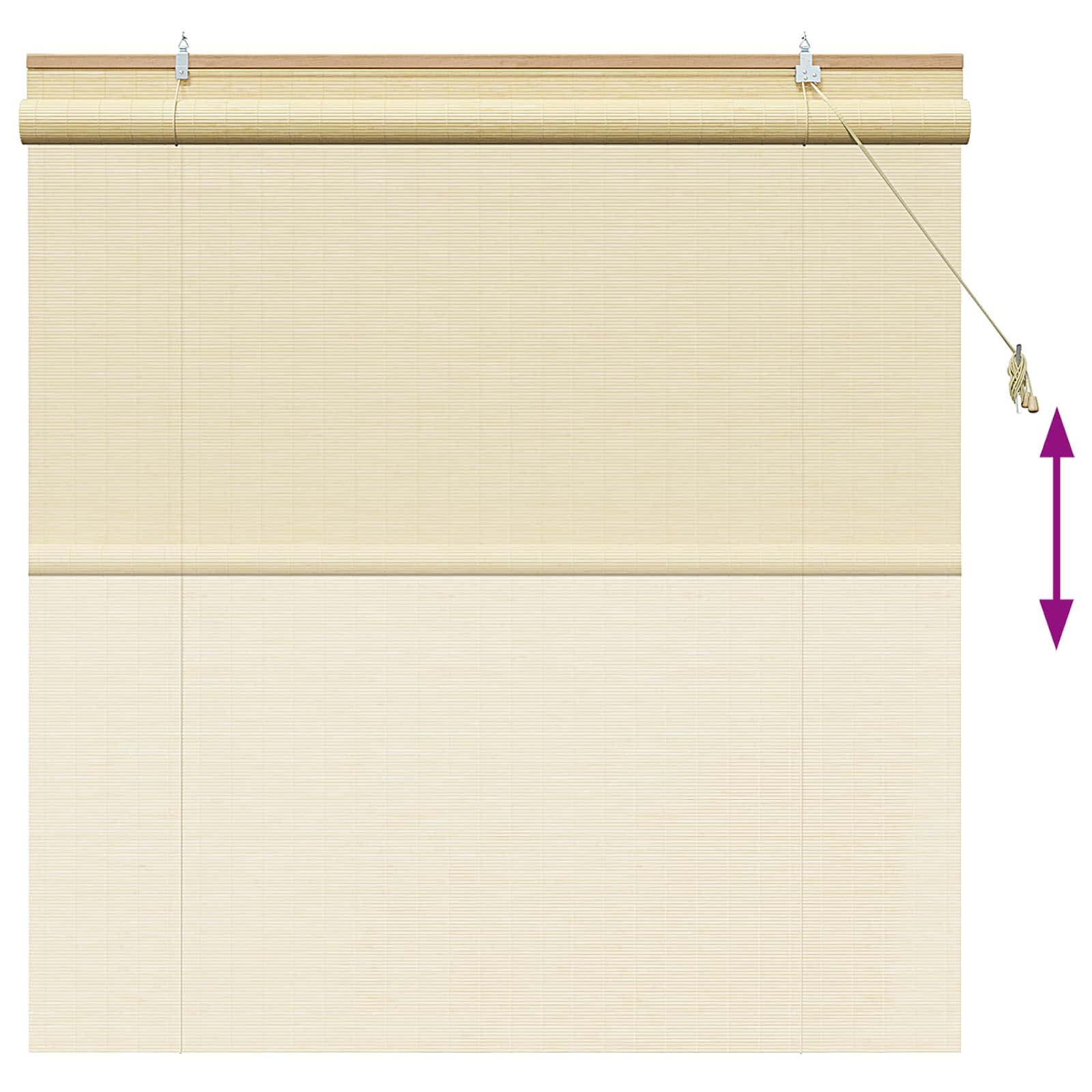 Tenda a rullo Naturale 160 x 160 cm Bambù