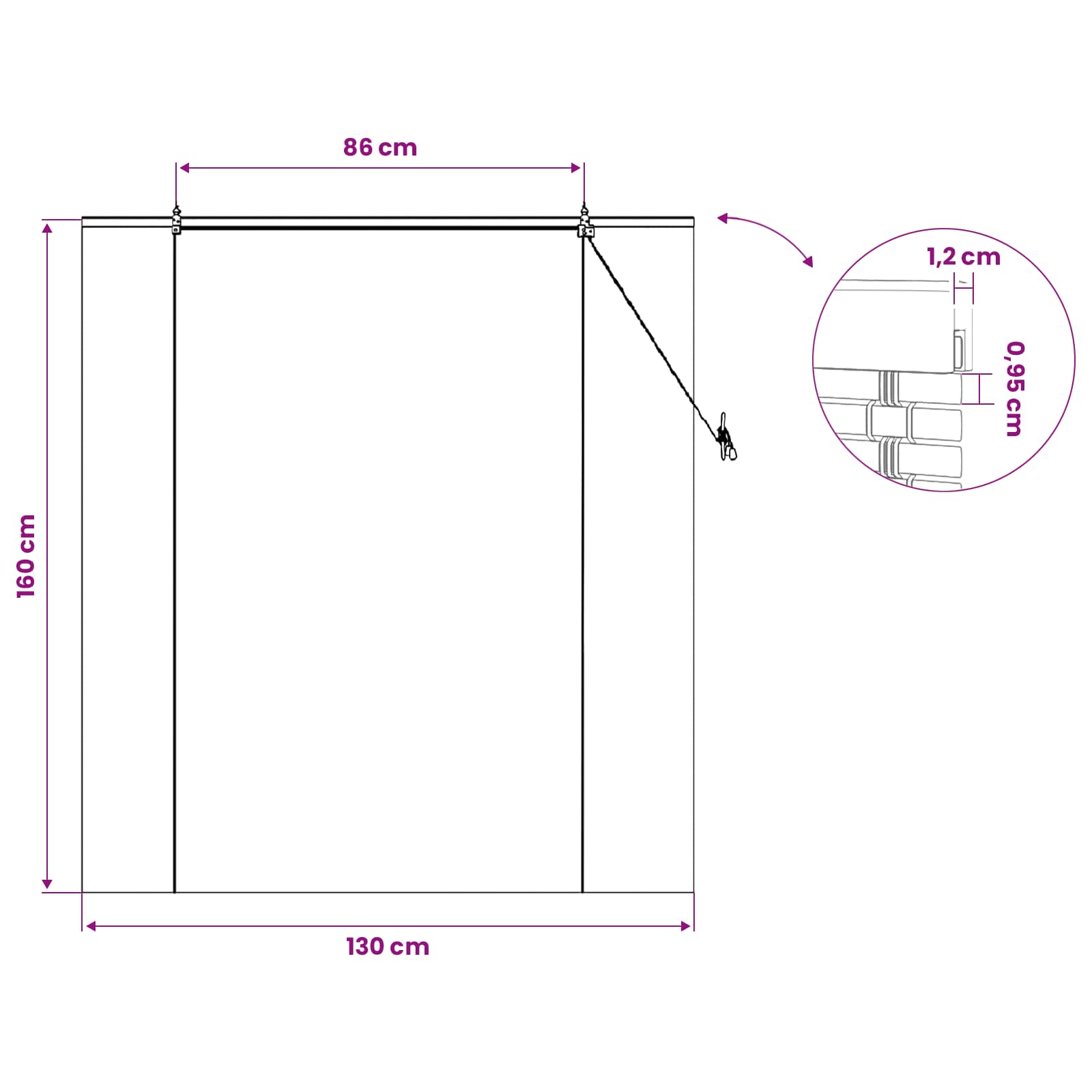 Tenda a rullo Marrone 130 x 160 cm Bambù