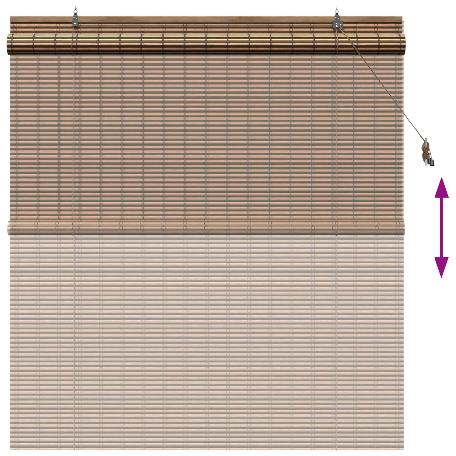 Tenda a rullo Marrone 160 x 160 cm Bambù