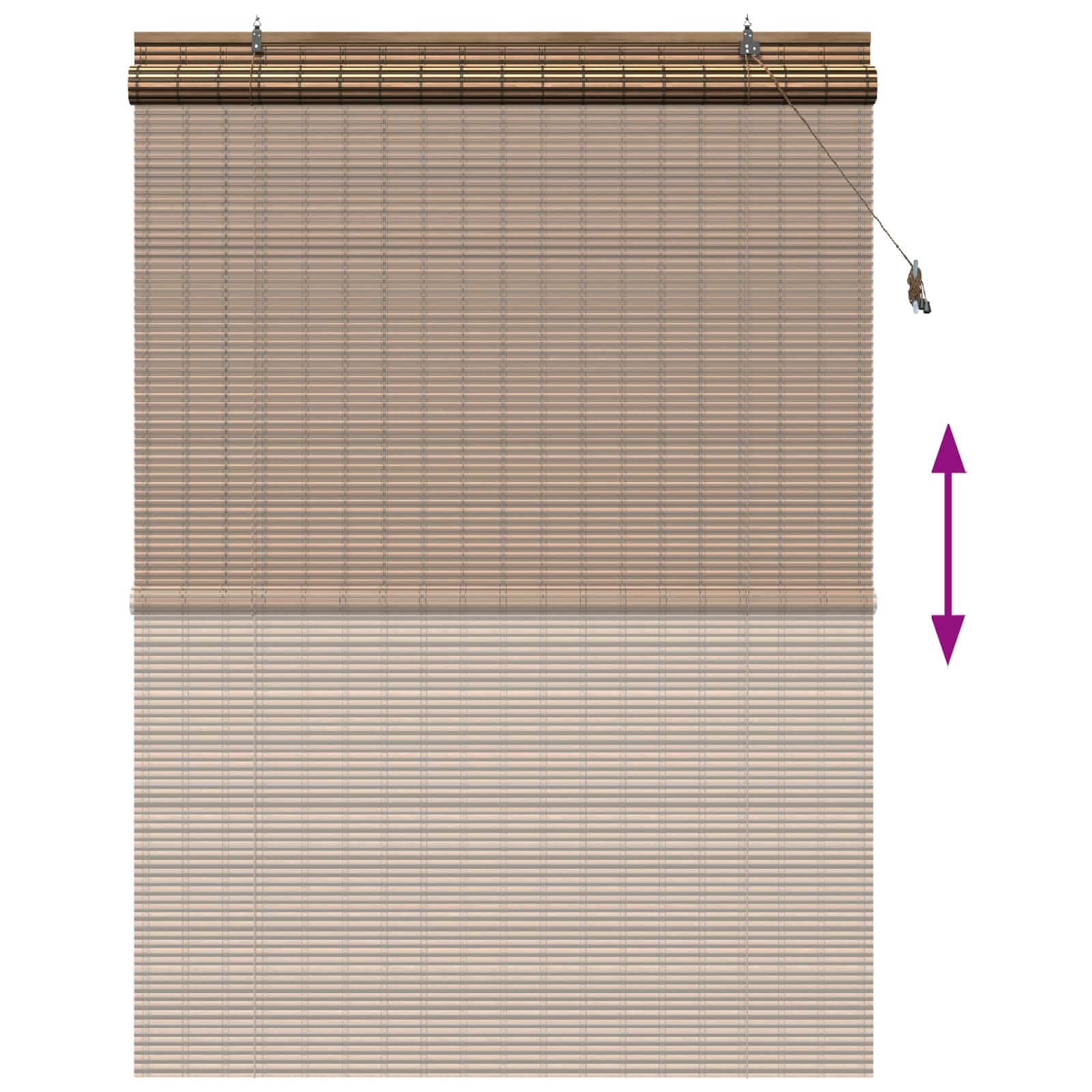 Tenda a rullo Marrone 160 x 220 cm Bambù