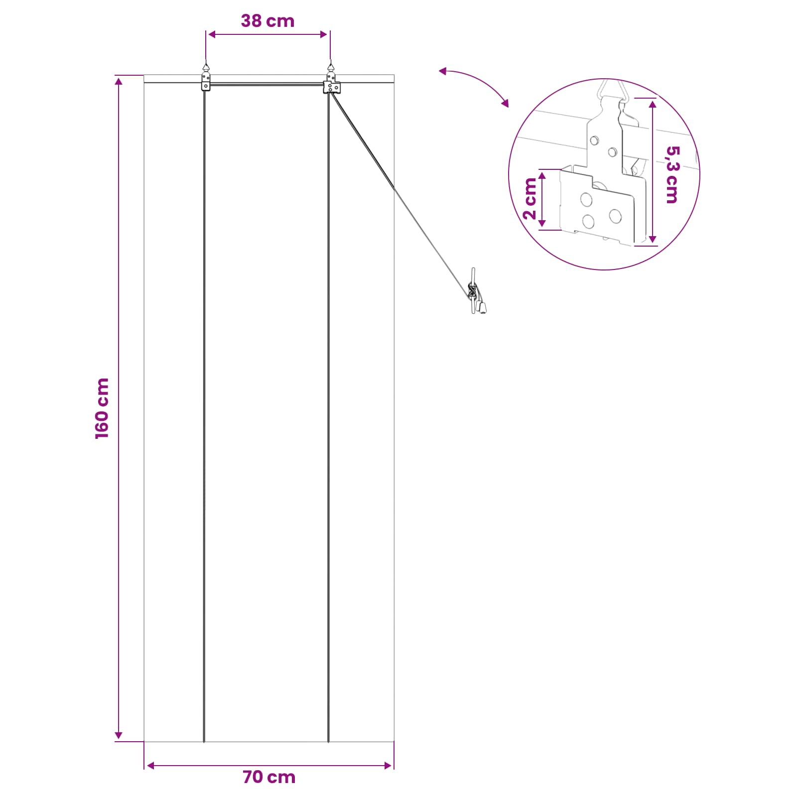 Tenda a rullo Marrone 70 x 160 cm Bambù