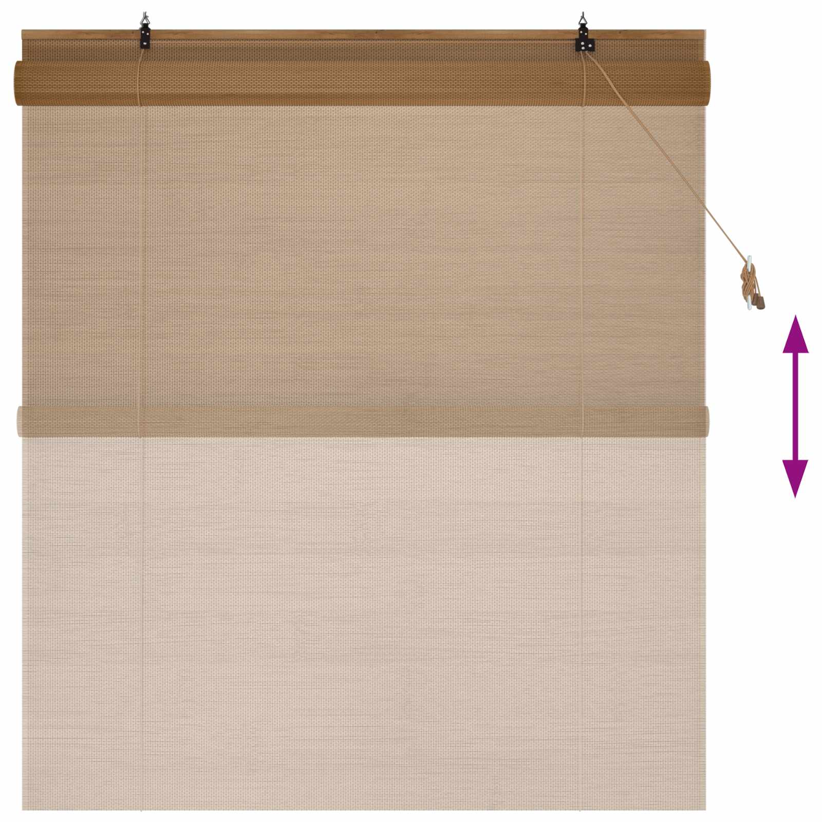 Tenda a rullo Marrone 130 x 160 cm Bambù