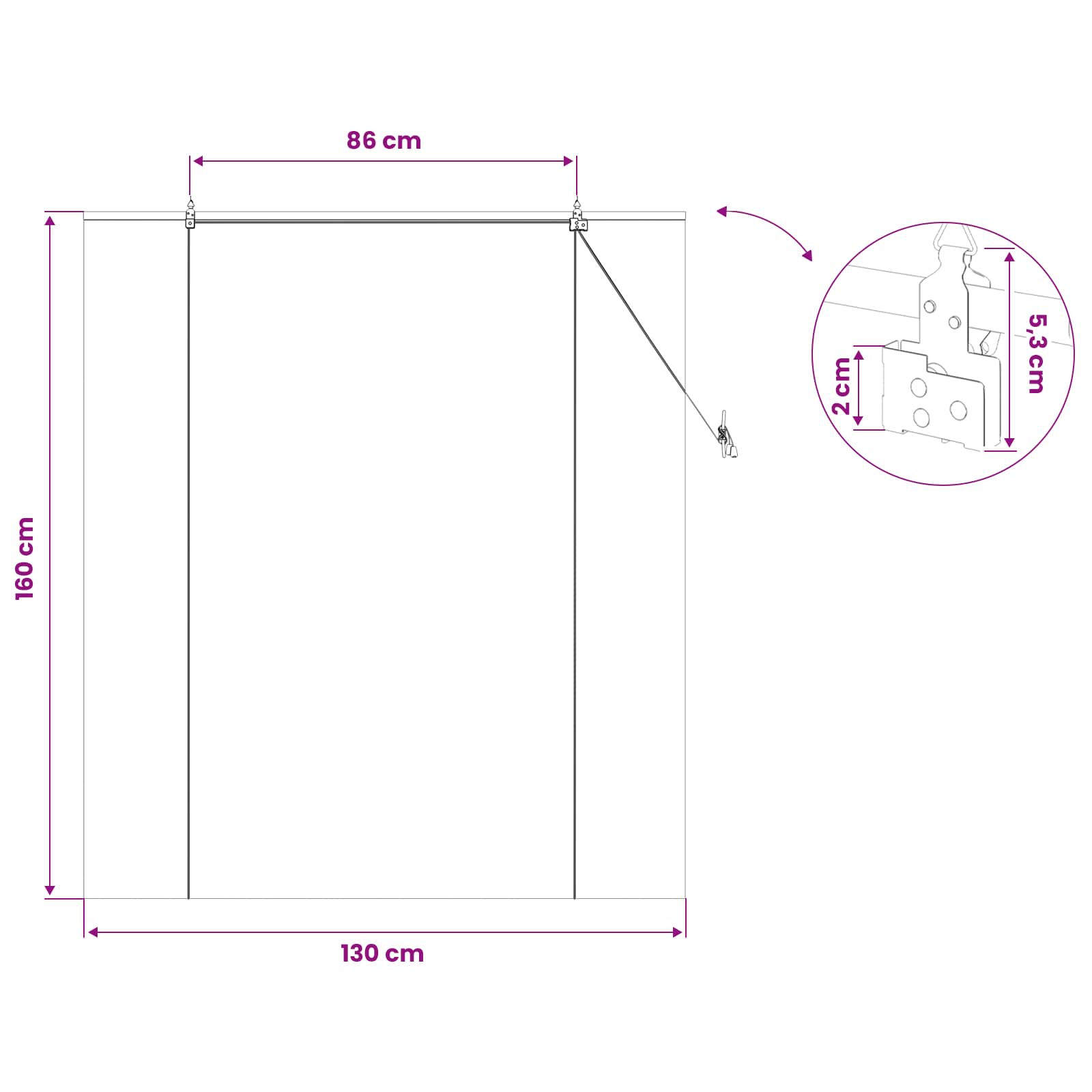 Tenda a rullo Marrone 130 x 160 cm Bambù