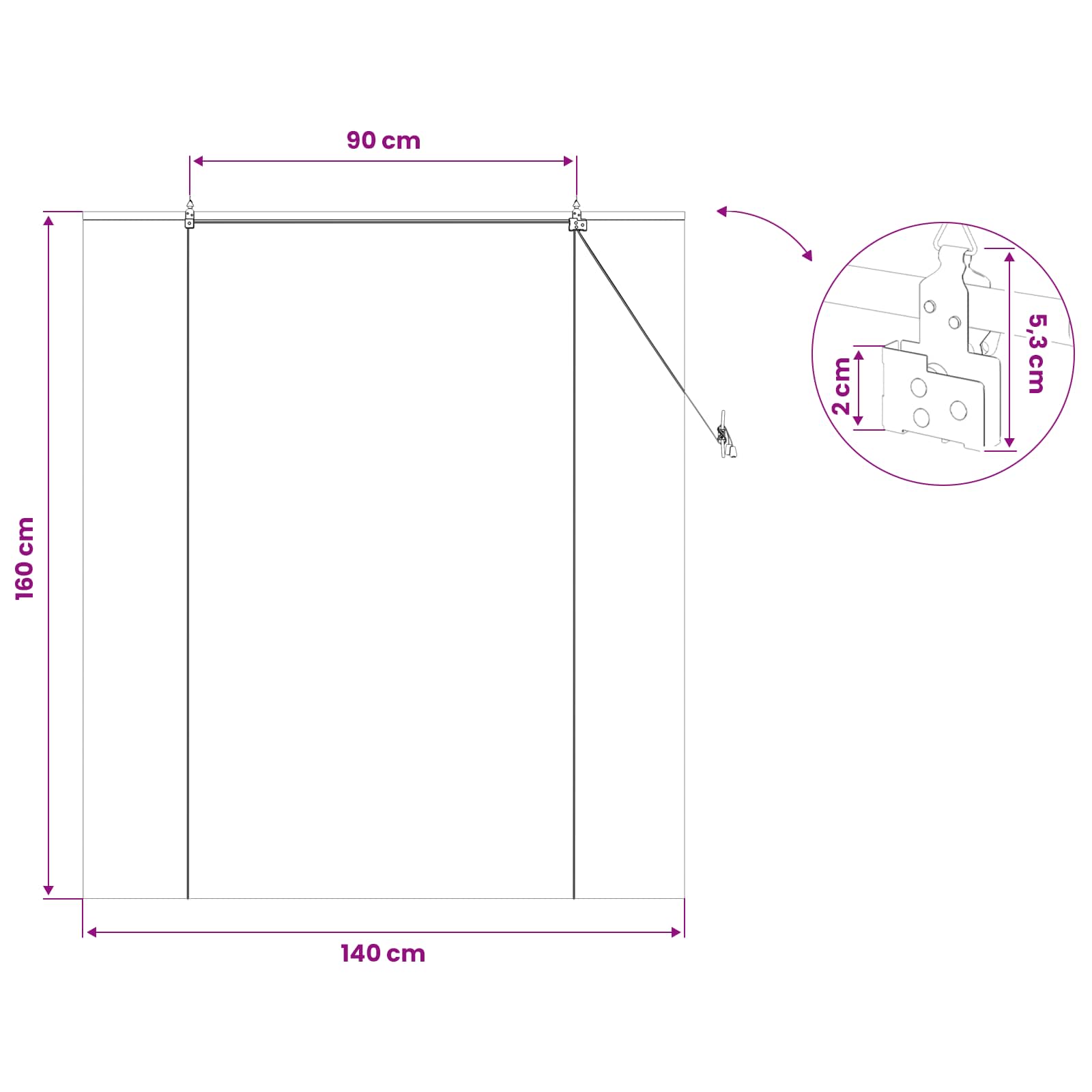Tenda a rullo Marrone 140 x 160 cm Bambù