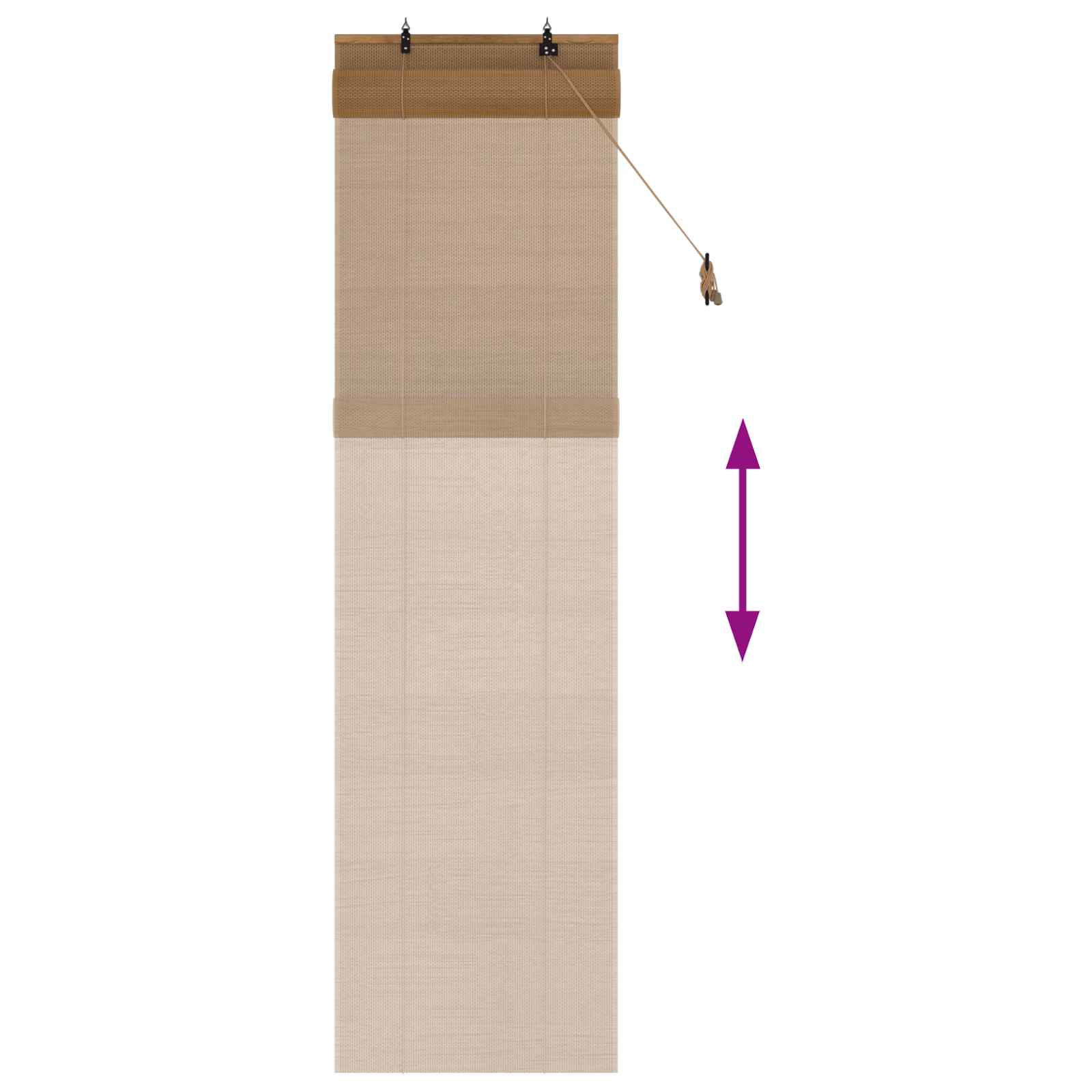 Tenda a rullo Marrone 50 x 220 cm Bambù