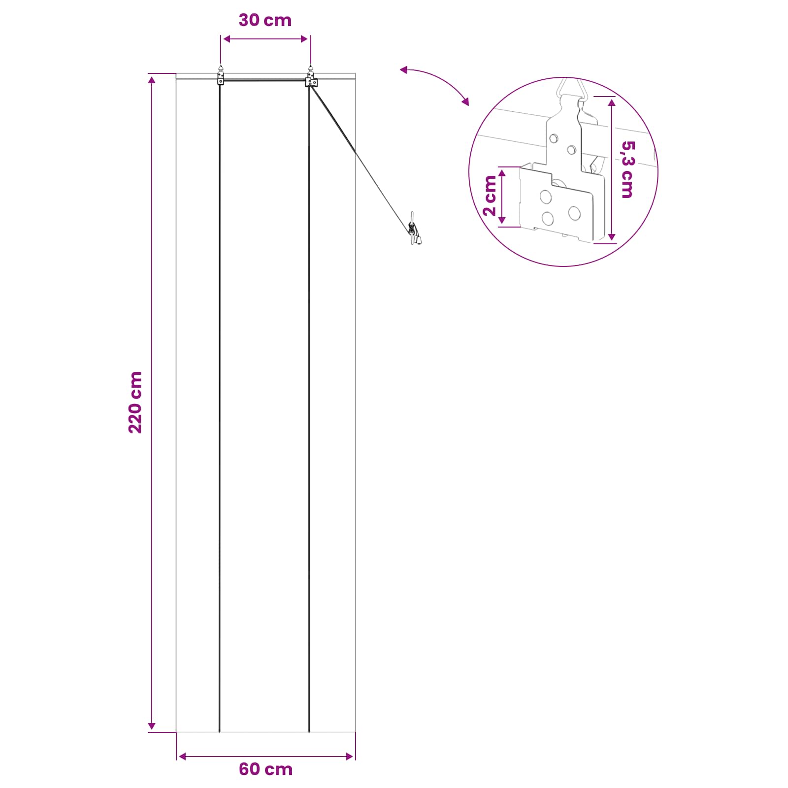 Tenda a rullo Marrone 60 x 220 cm Bambù