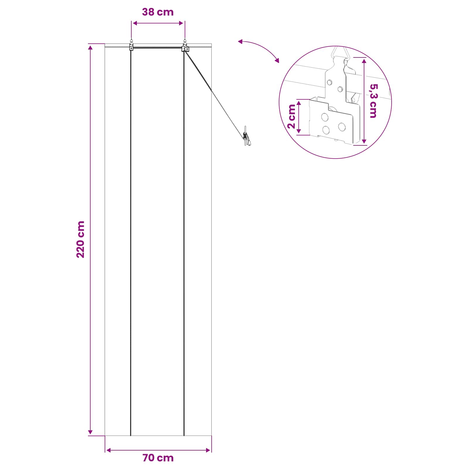 Tenda a rullo Marrone 70 x 220 cm Bambù