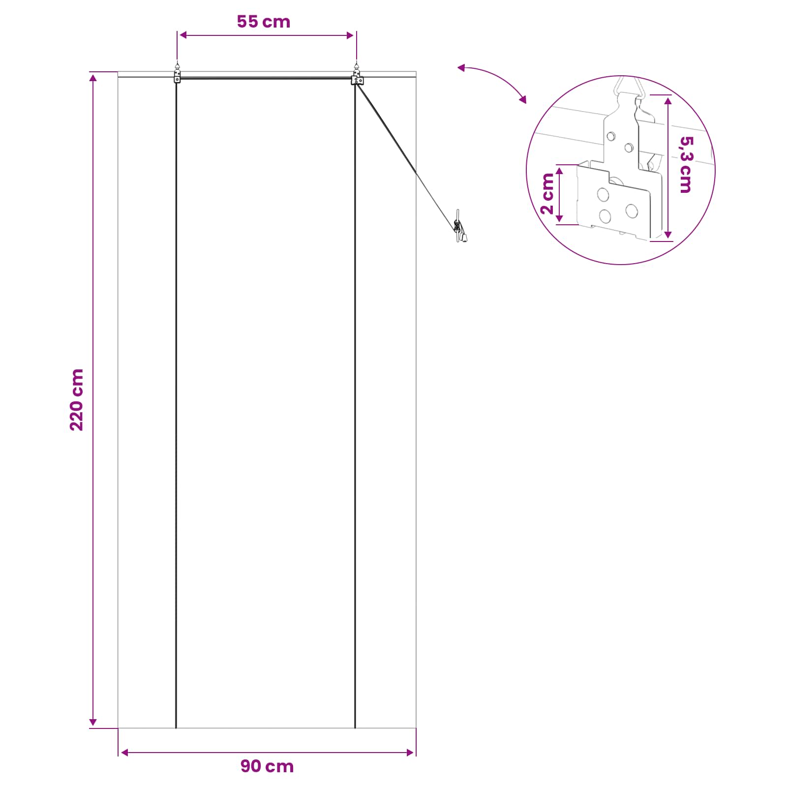 Tenda a rullo Marrone 90 x 220 cm Bambù