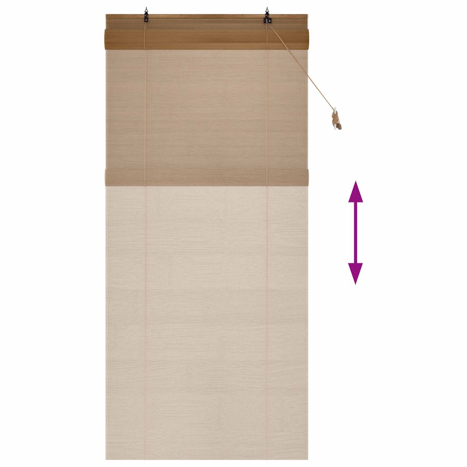 Tenda a rullo Marrone 110 x 220 cm Bambù