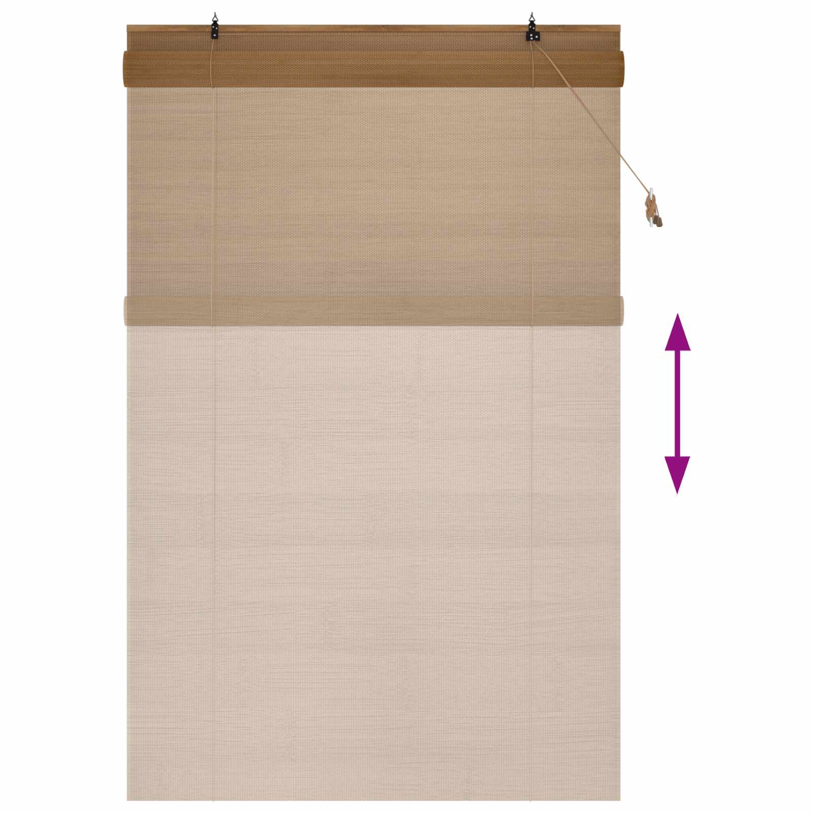 Tenda a rullo Marrone 130 x 220 cm Bambù