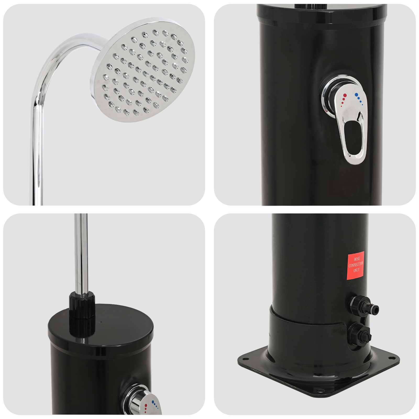 Doccia Solare con Testa Doccia 20 l PVC, ABS, Lega di zinco