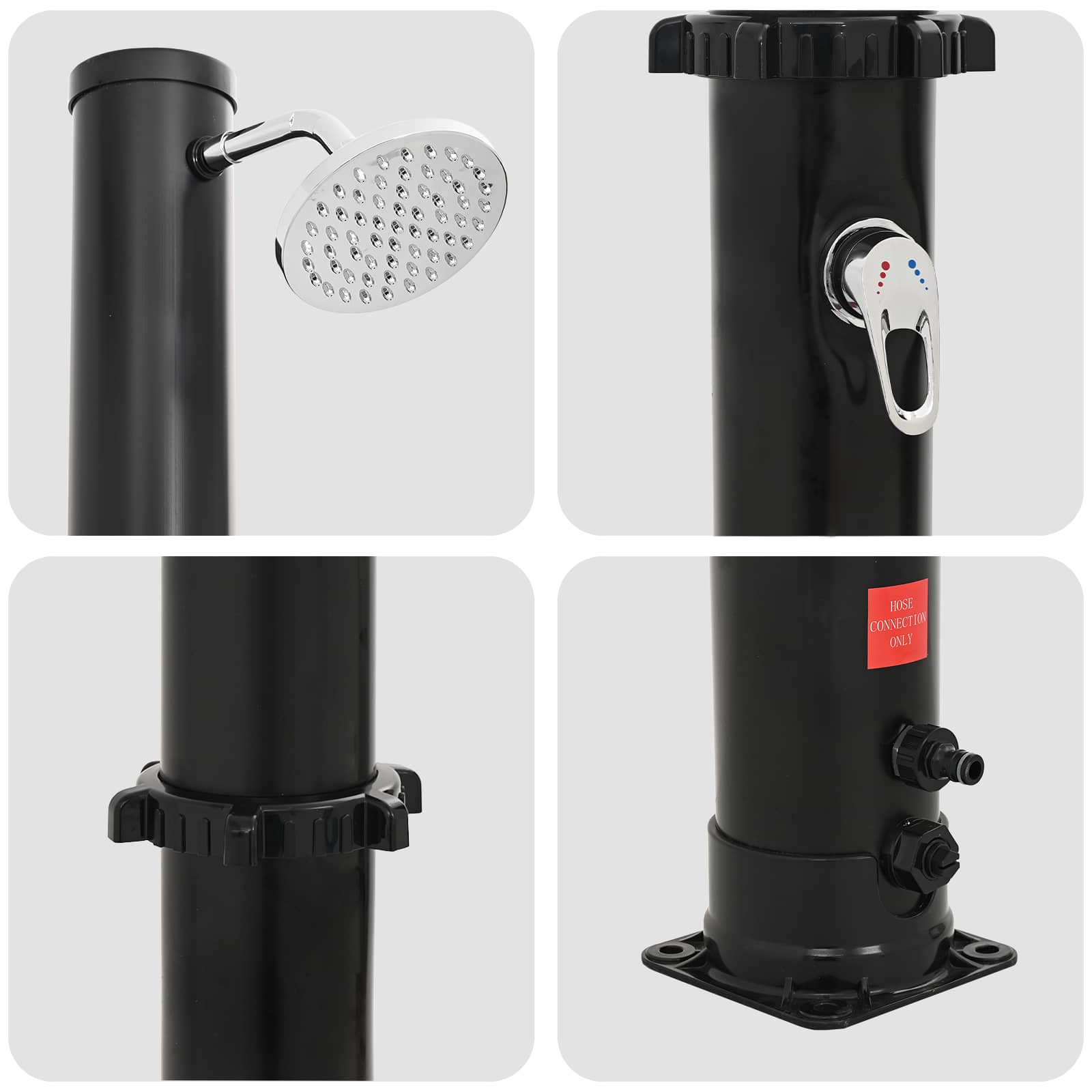 Doccia solare con testa doccia e rubinetto 20 l