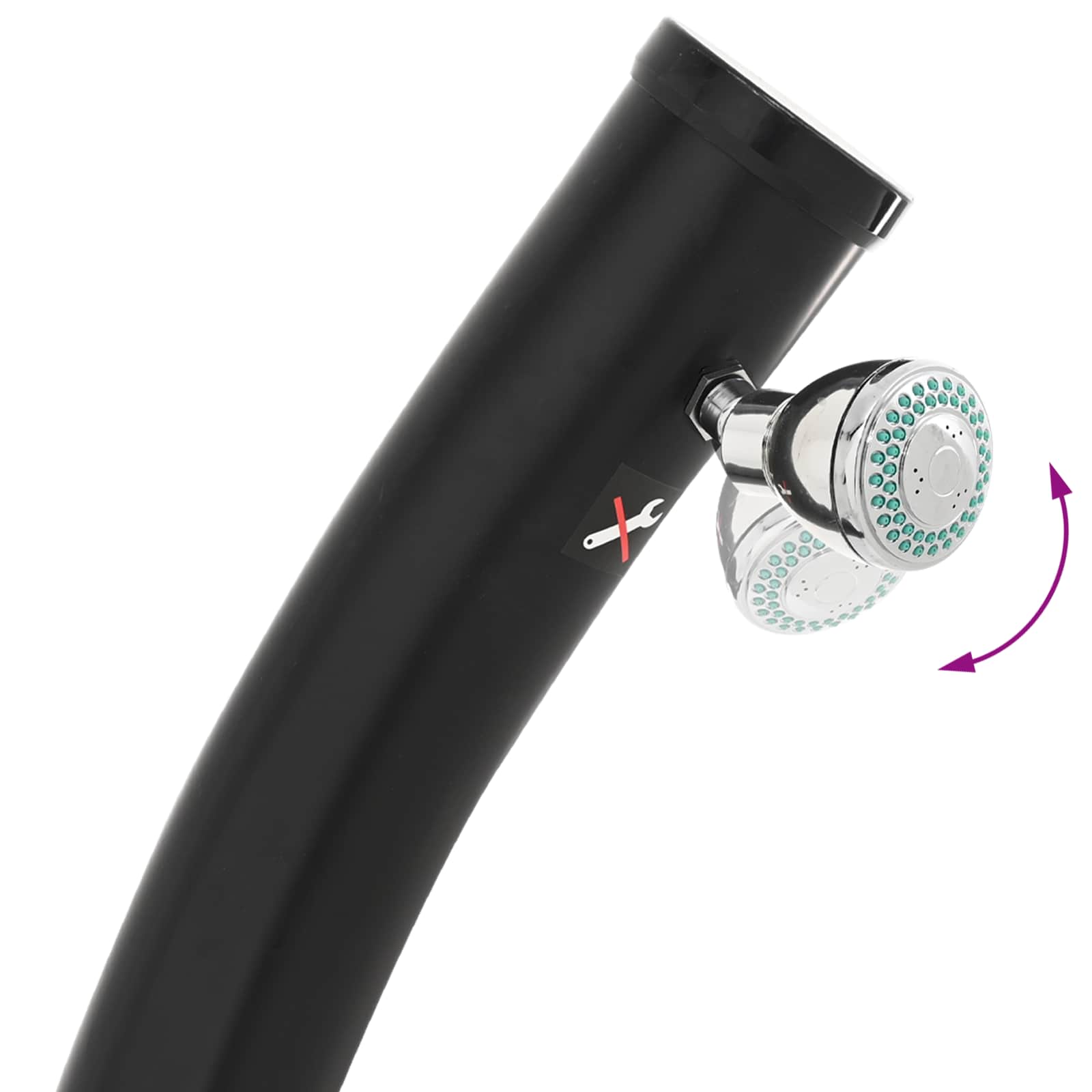 Doccia Solare con Testa Doccia 20 l PVC, ABS, Lega di zinco