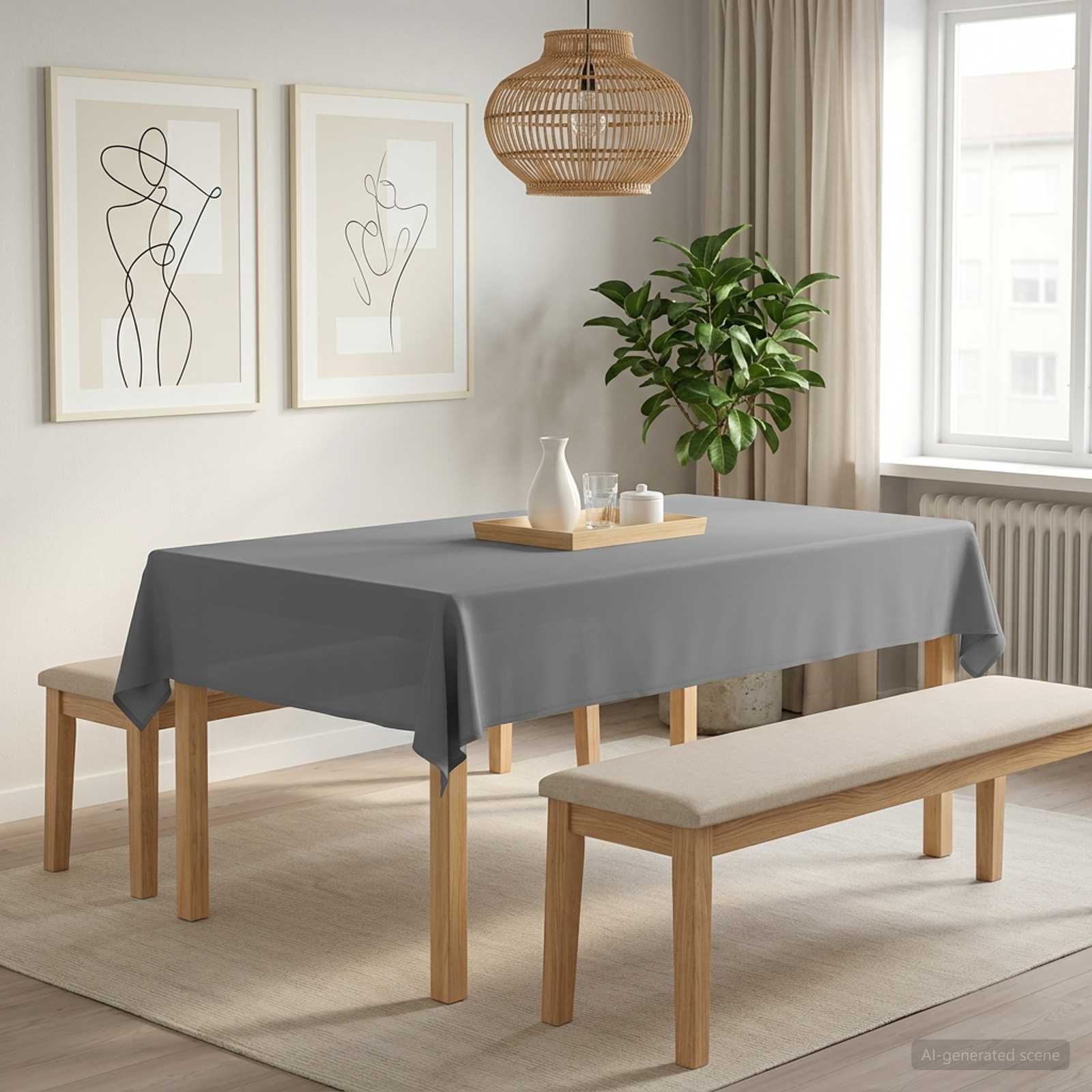 Tovaglia da Tavolo Grigio Chiaro 110 x 180 cm Poliestere