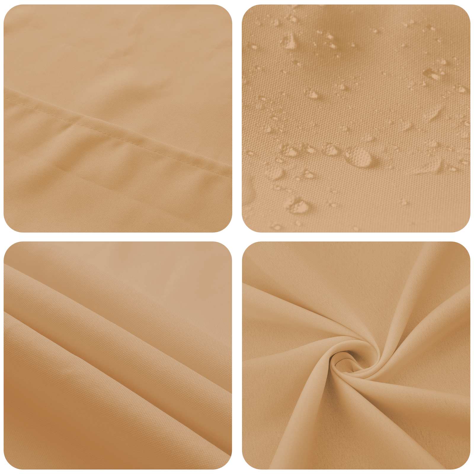 Tovaglia da Tavolo Rettangolare Beige 110 x 180 cm Poliestere