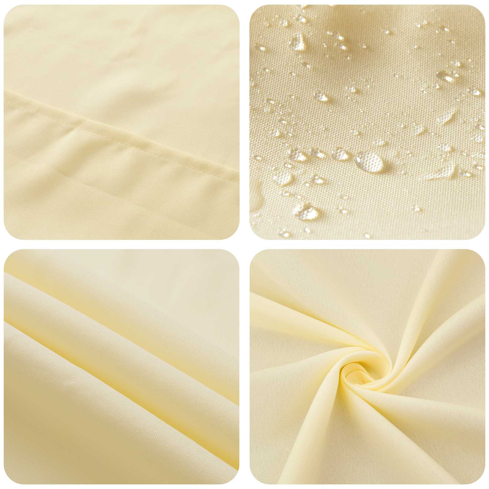 Tovaglia da Tavolo Bianco Crema 110 x 180 cm Poliestere