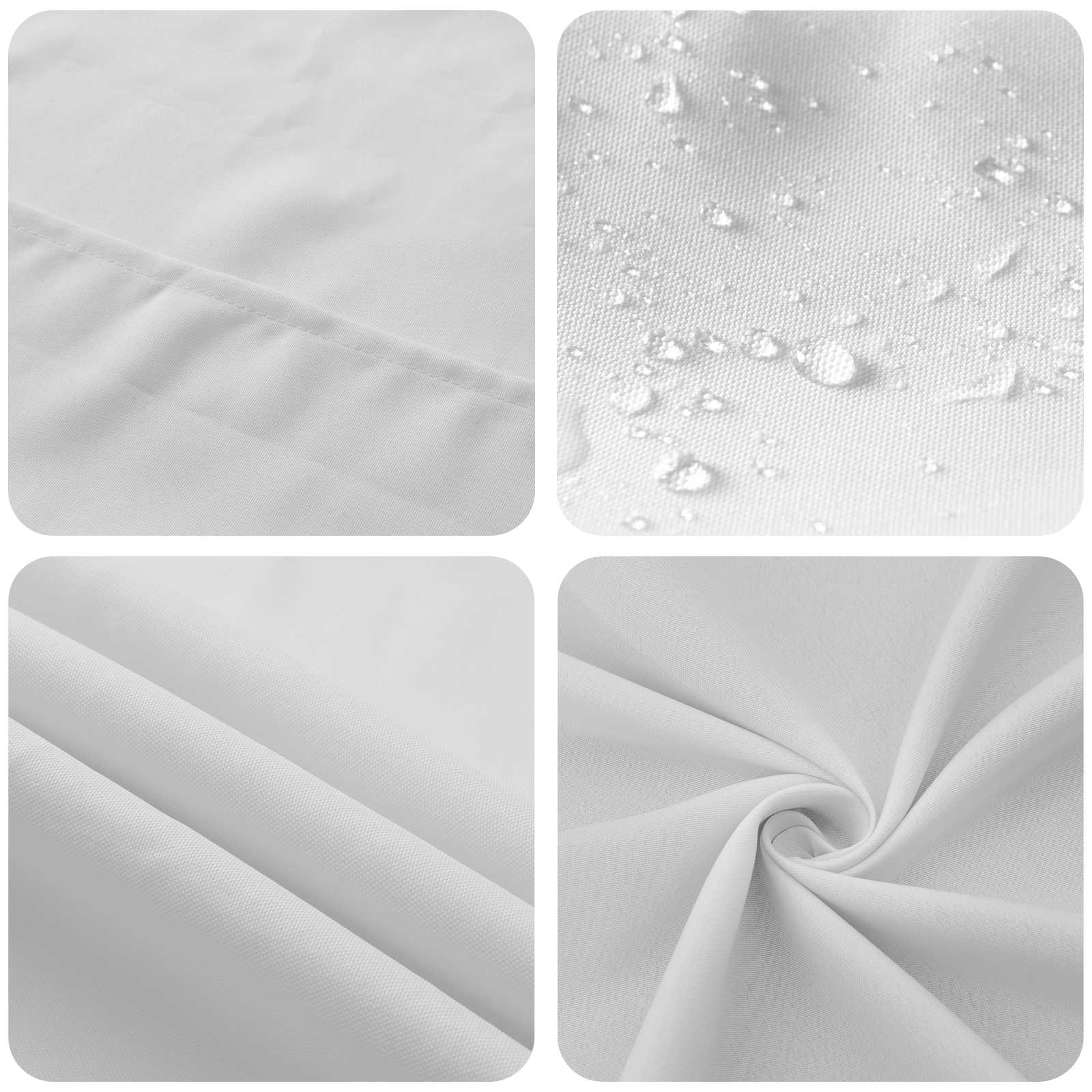 Tovaglia da Tavolo Rettangolare Bianco 110 x 180 cm Poliestere