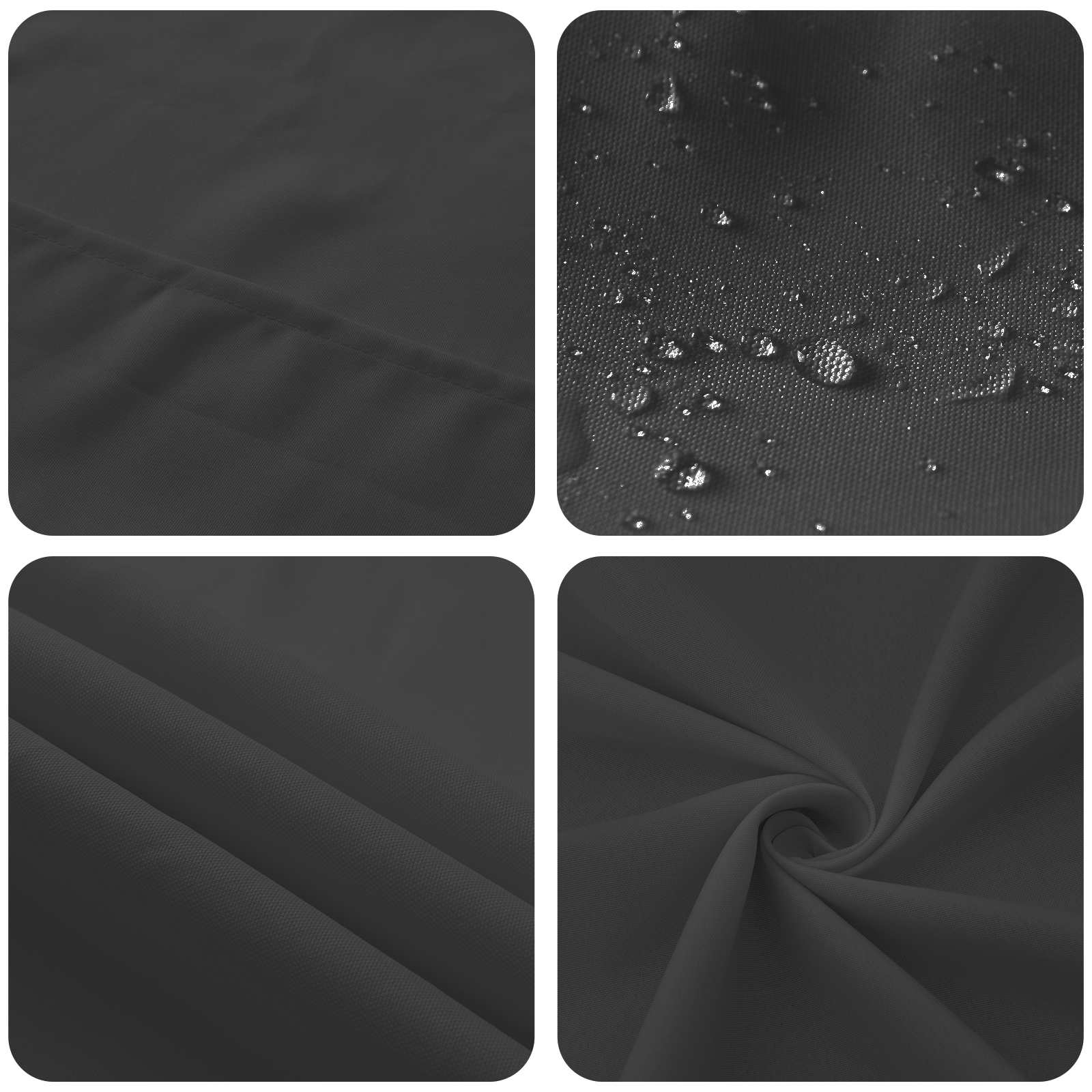 Tovaglia da Tavolo Grigio Scuro 140 x 140 cm Poliestere
