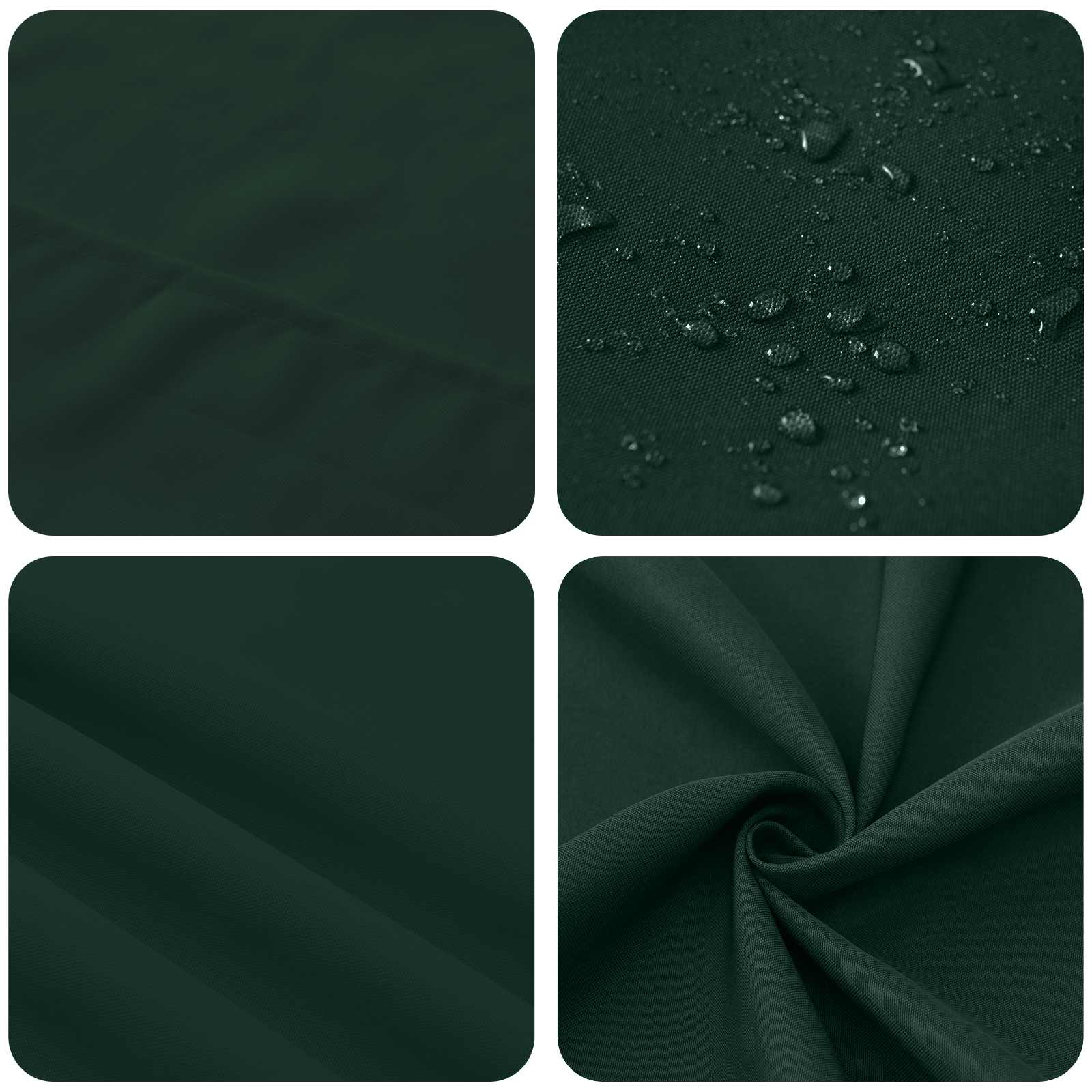 Tovaglia da Tavolo Quadrato Verde Scuro 140 x 140 cm Poliestere