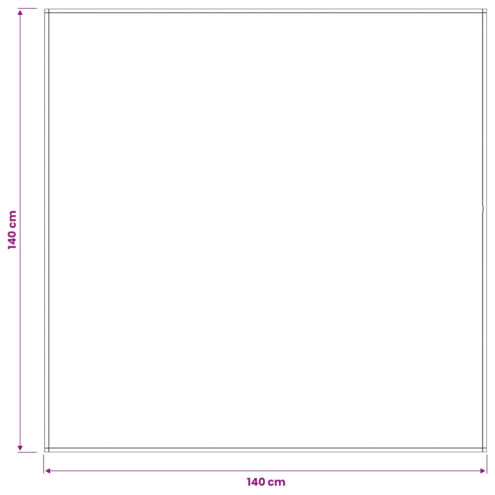 Tovaglia da Tavolo Bianco Crema 140 x 140 cm Poliestere