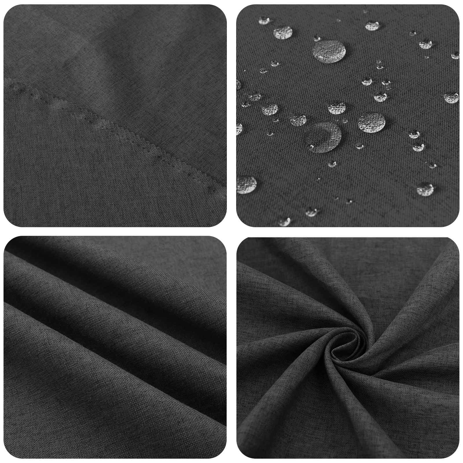 Tovaglia da Tavolo Quadrato Grigio Scuro 90 x 90 cm